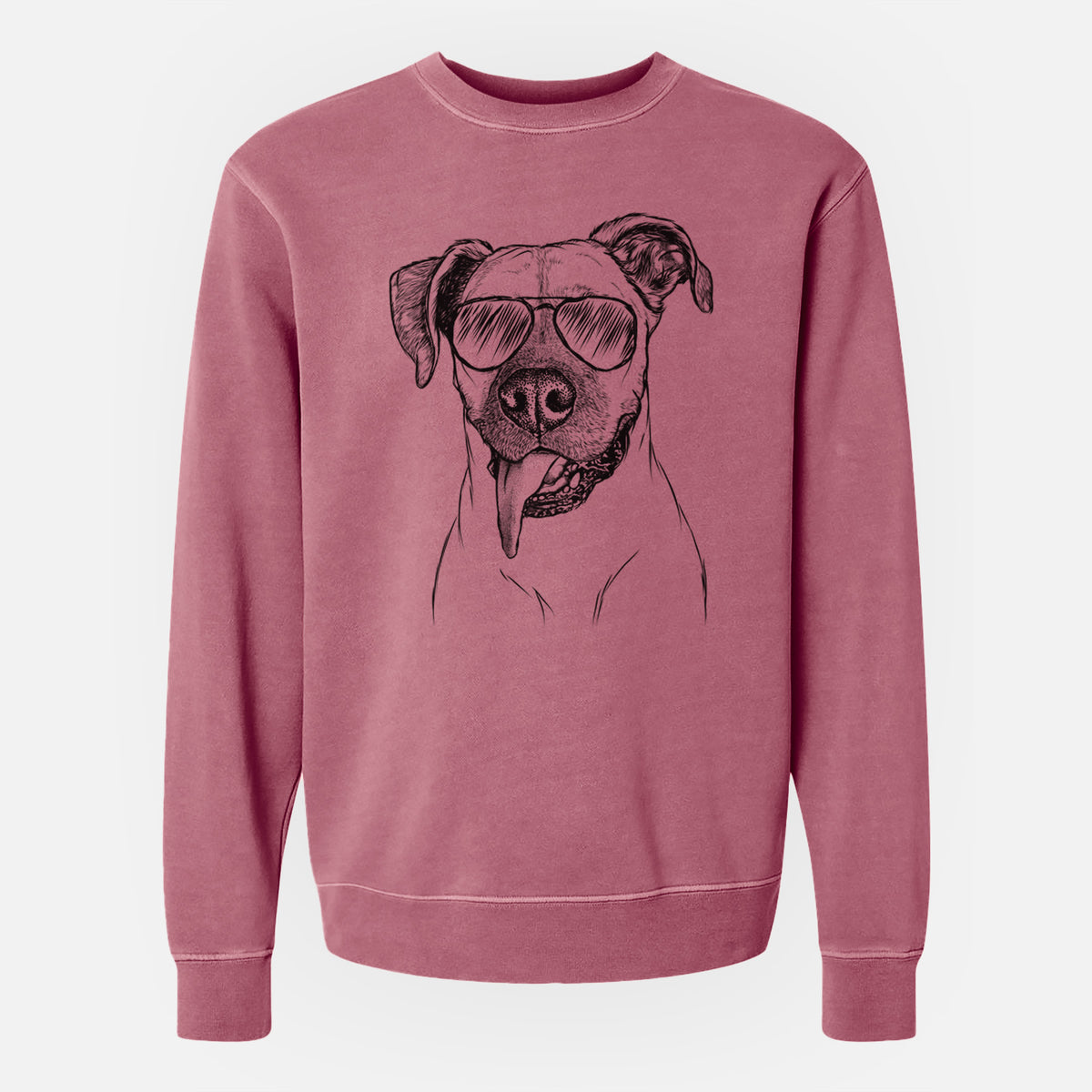 Aviator Sir Jake the Boxer - Unisex Pigment Dyed Crew Sweatshirt