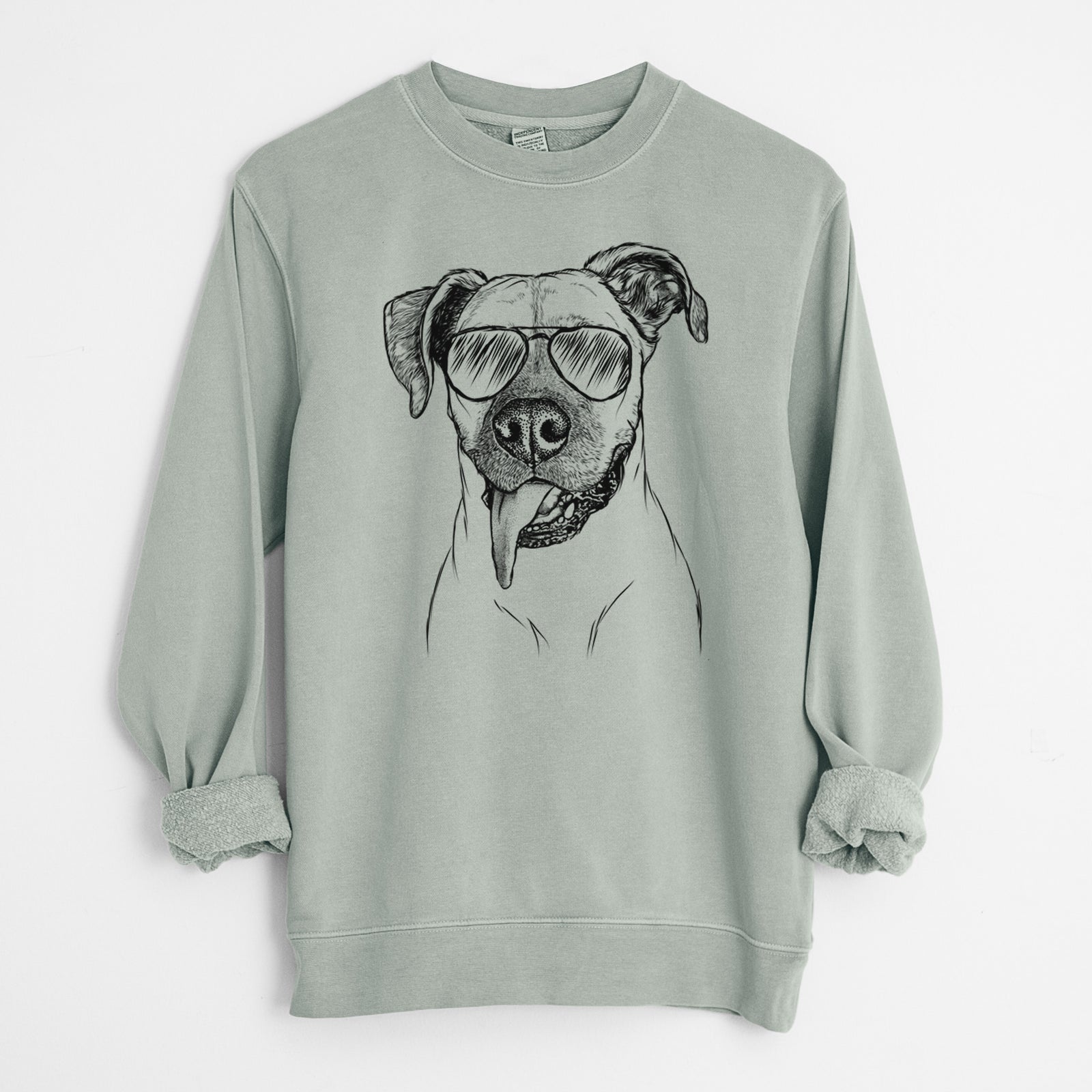 Aviator Sir Jake the Boxer - Unisex Pigment Dyed Crew Sweatshirt