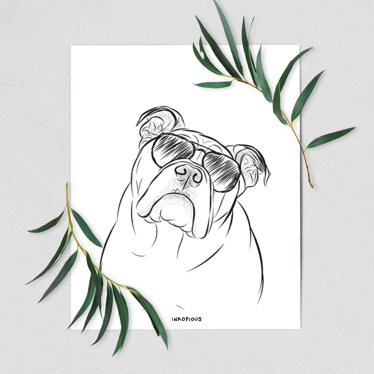 Sir Louis the English Bulldog Art Print