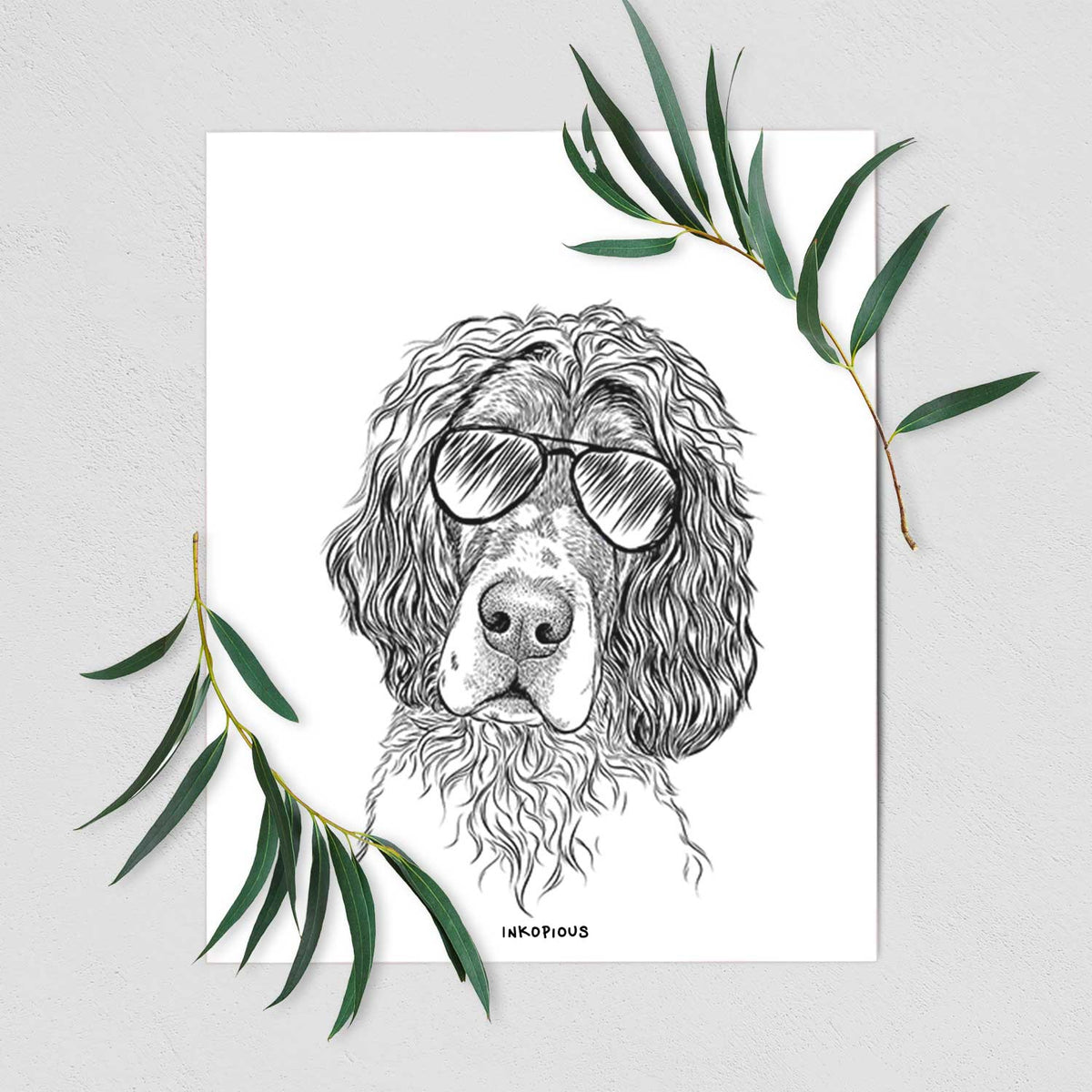 Sir Rexford the Blue Belton English Setter Art Print