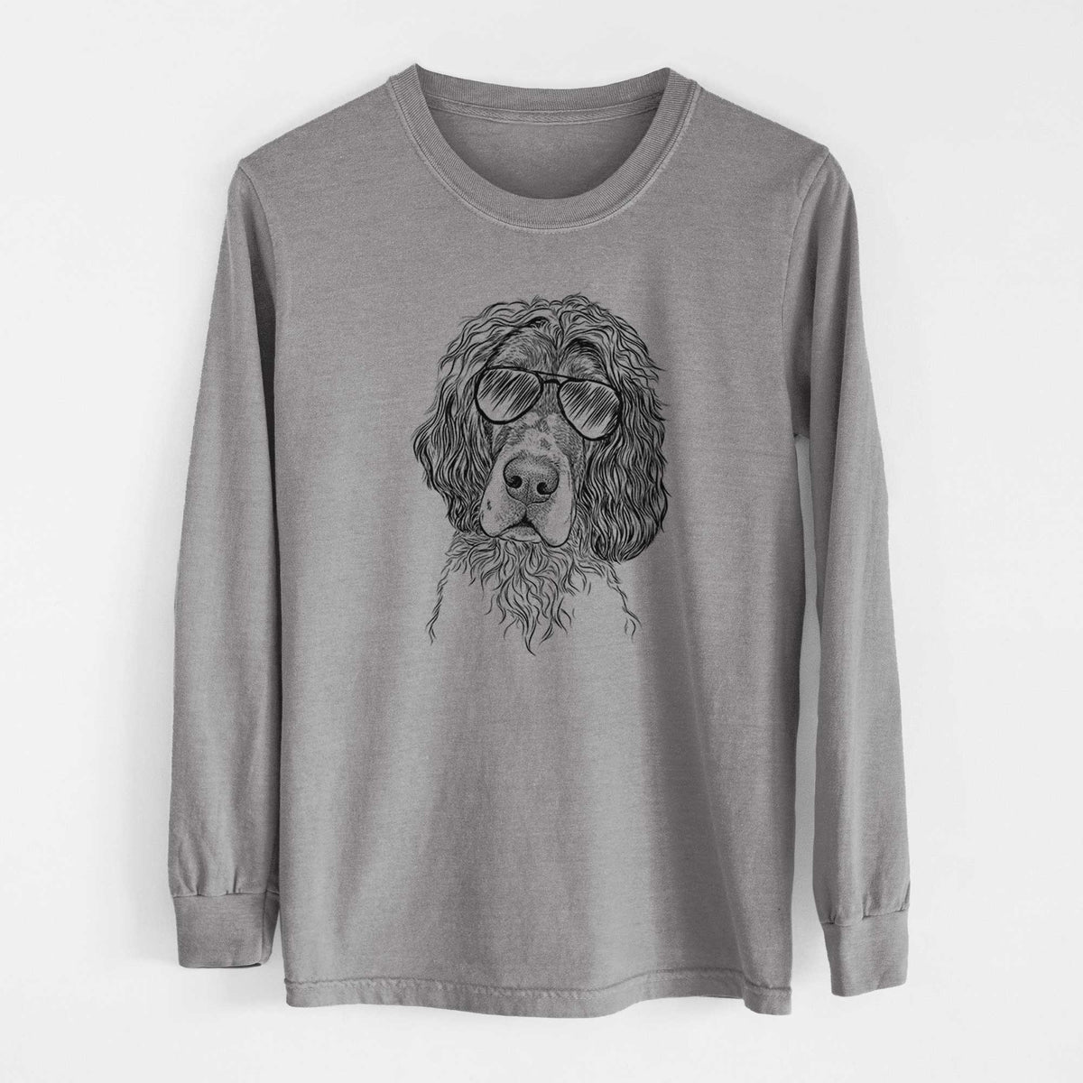 Aviators Sir Rexford the Blue Belton English Setter - Heavyweight 100% Cotton Long Sleeve