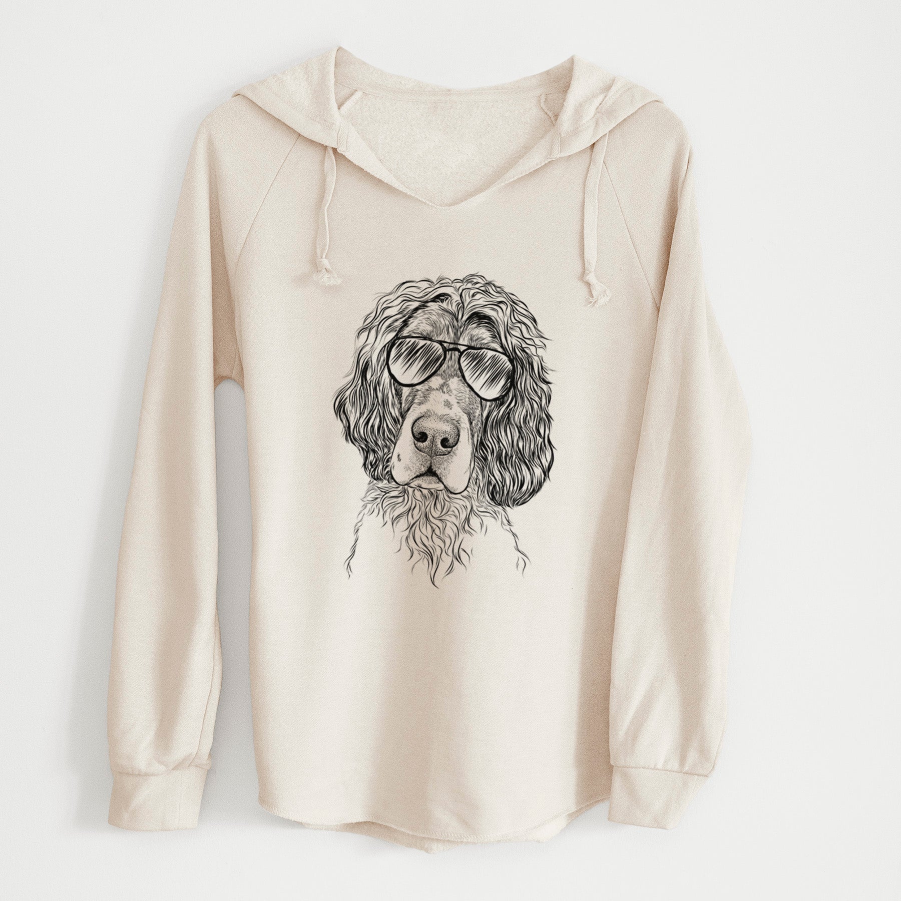 Aviator Sir Rexford the Blue Belton English Setter - Cali Wave Hooded Sweatshirt