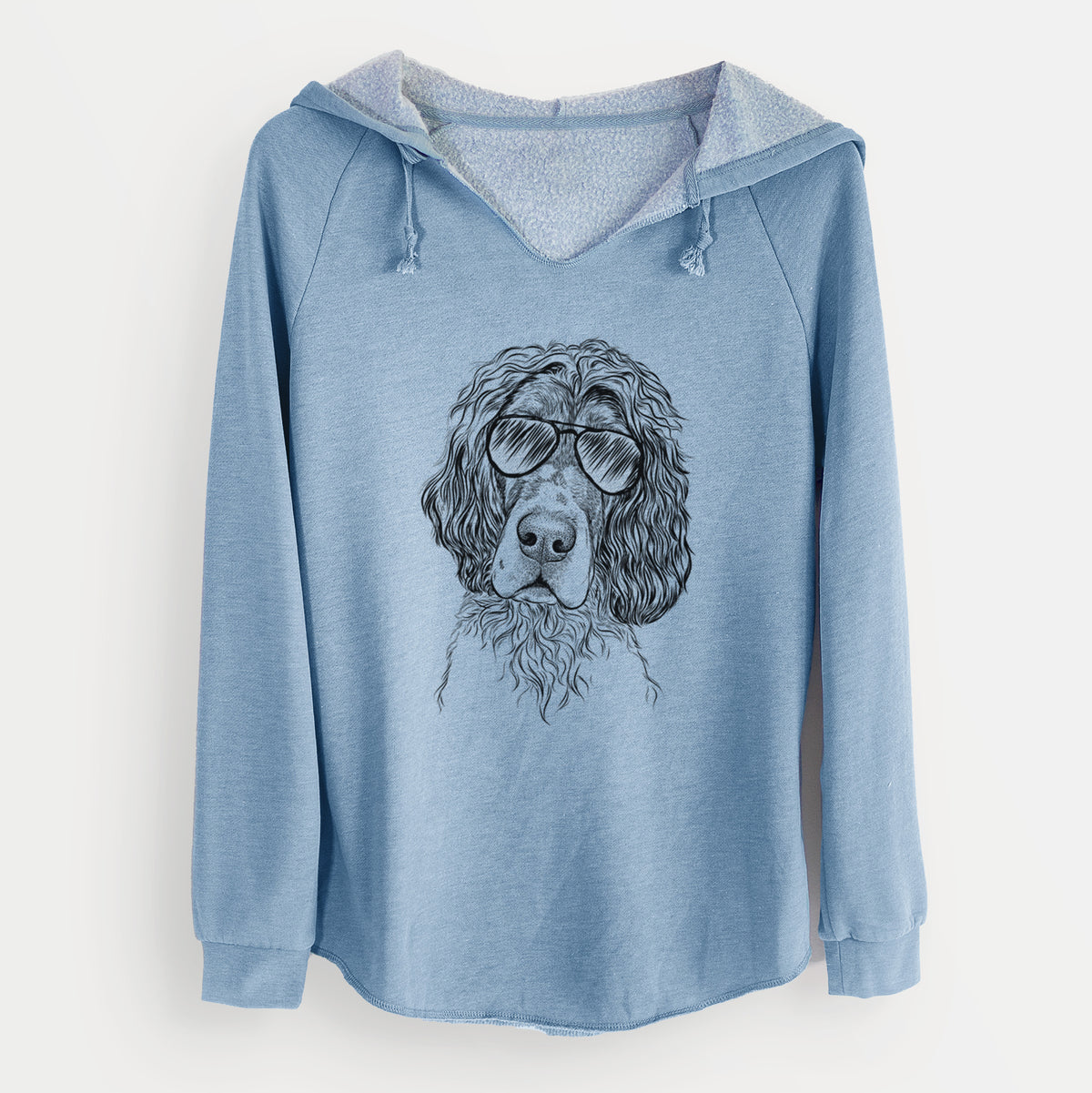 Aviator Sir Rexford the Blue Belton English Setter - Cali Wave Hooded Sweatshirt