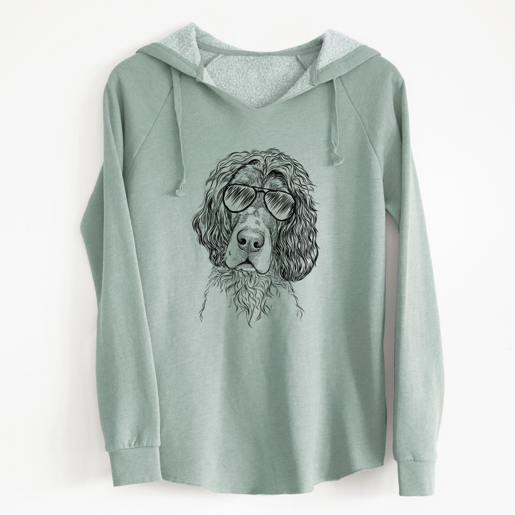 Aviator Sir Rexford the Blue Belton English Setter - Cali Wave Hooded Sweatshirt