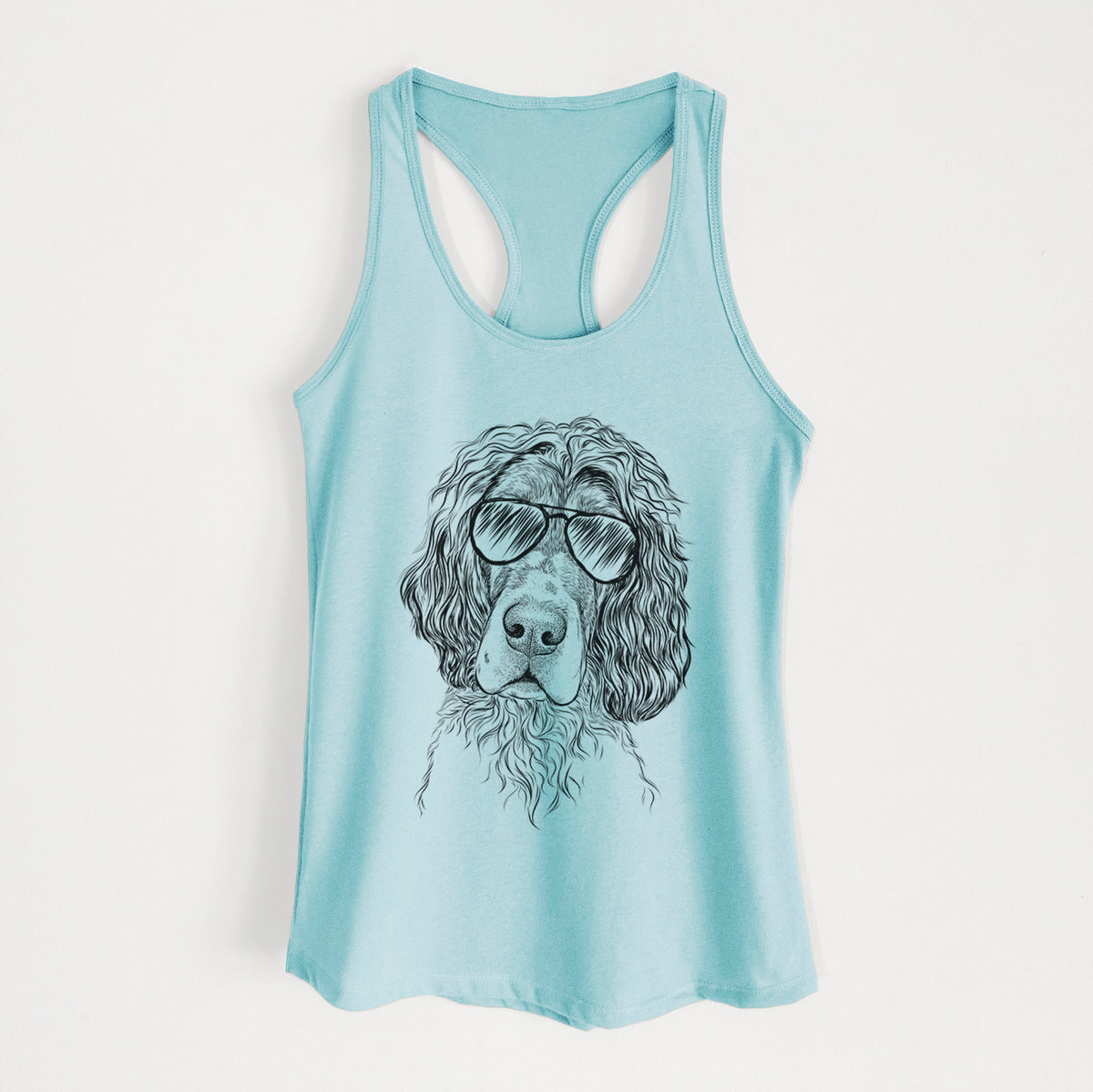 Sir Rexford the Blue Belton English Setter - Women's Racerback Tanktop