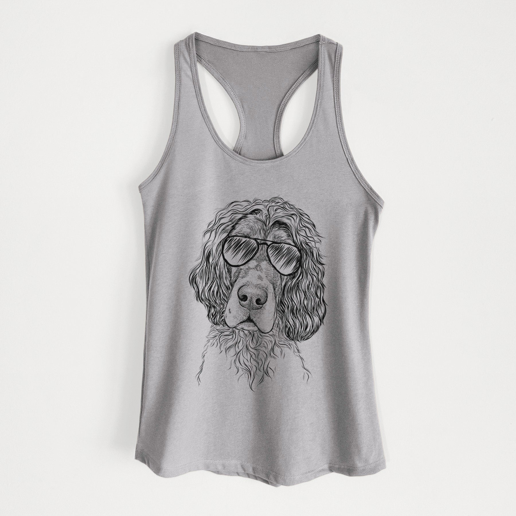 Sir Rexford the Blue Belton English Setter - Women's Racerback Tanktop