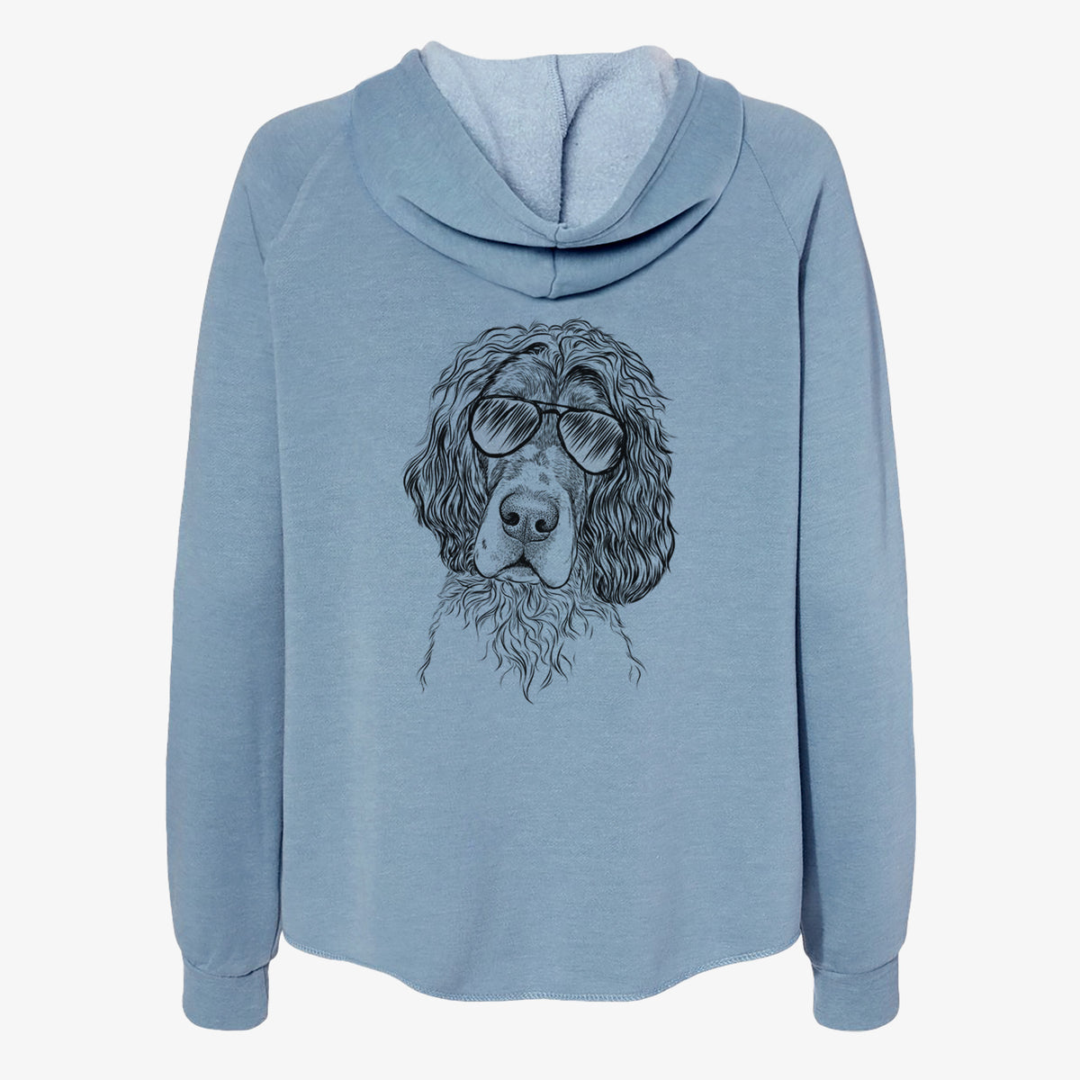 Sir Rexford the Blue Belton English Setter - Women's Cali Wave Zip-Up Sweatshirt