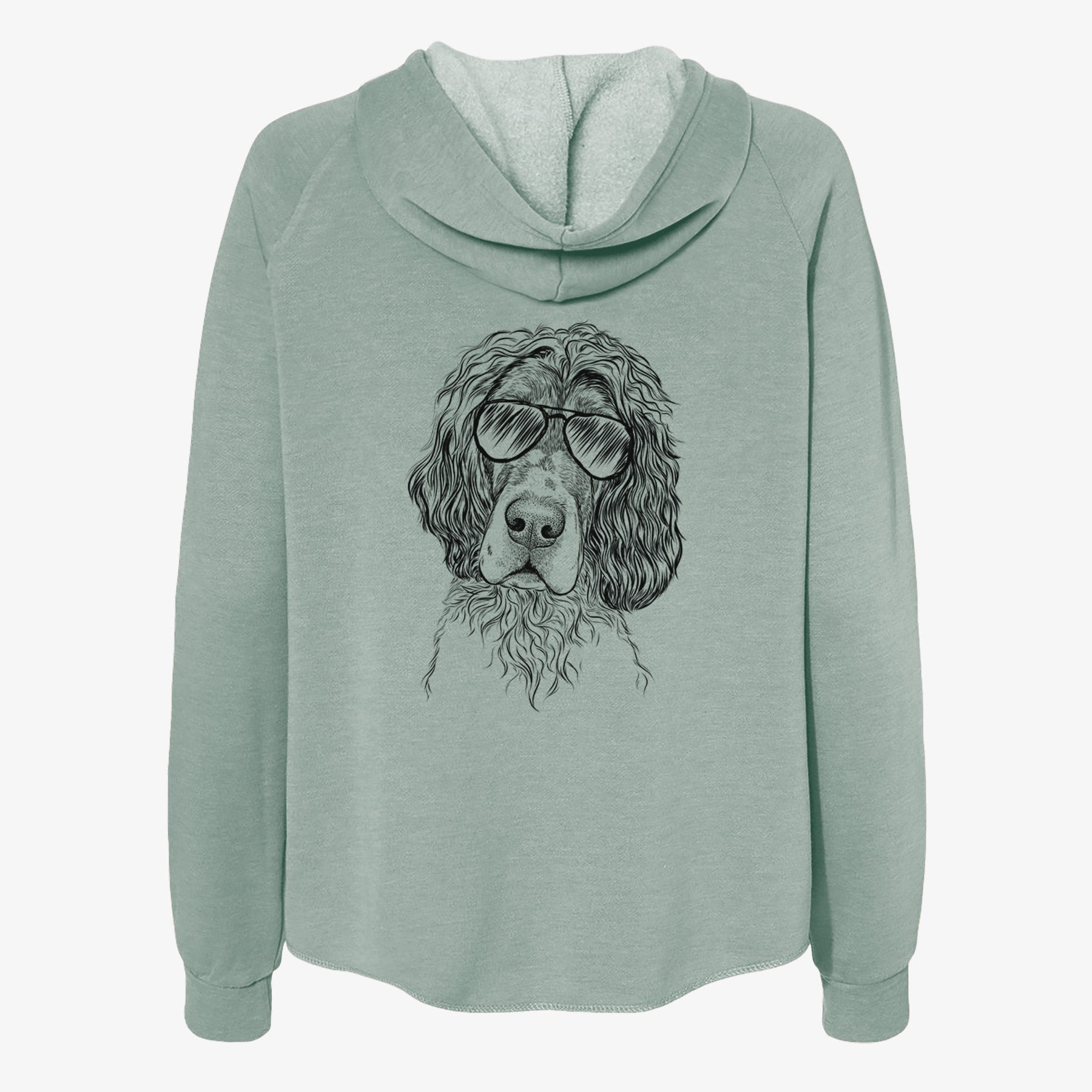 Sir Rexford the Blue Belton English Setter - Women's Cali Wave Zip-Up Sweatshirt