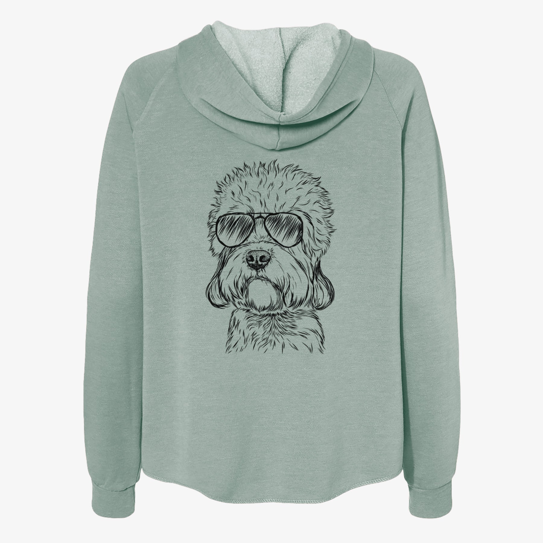 Sir Walter the Dandie Dinmont Terrier - Women's Cali Wave Zip-Up Sweatshirt