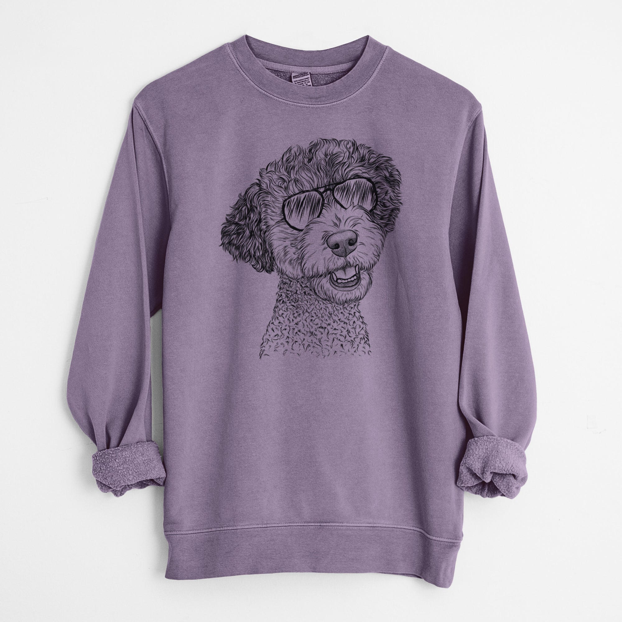 Aviator Skipper the Twoodle - Unisex Pigment Dyed Crew Sweatshirt