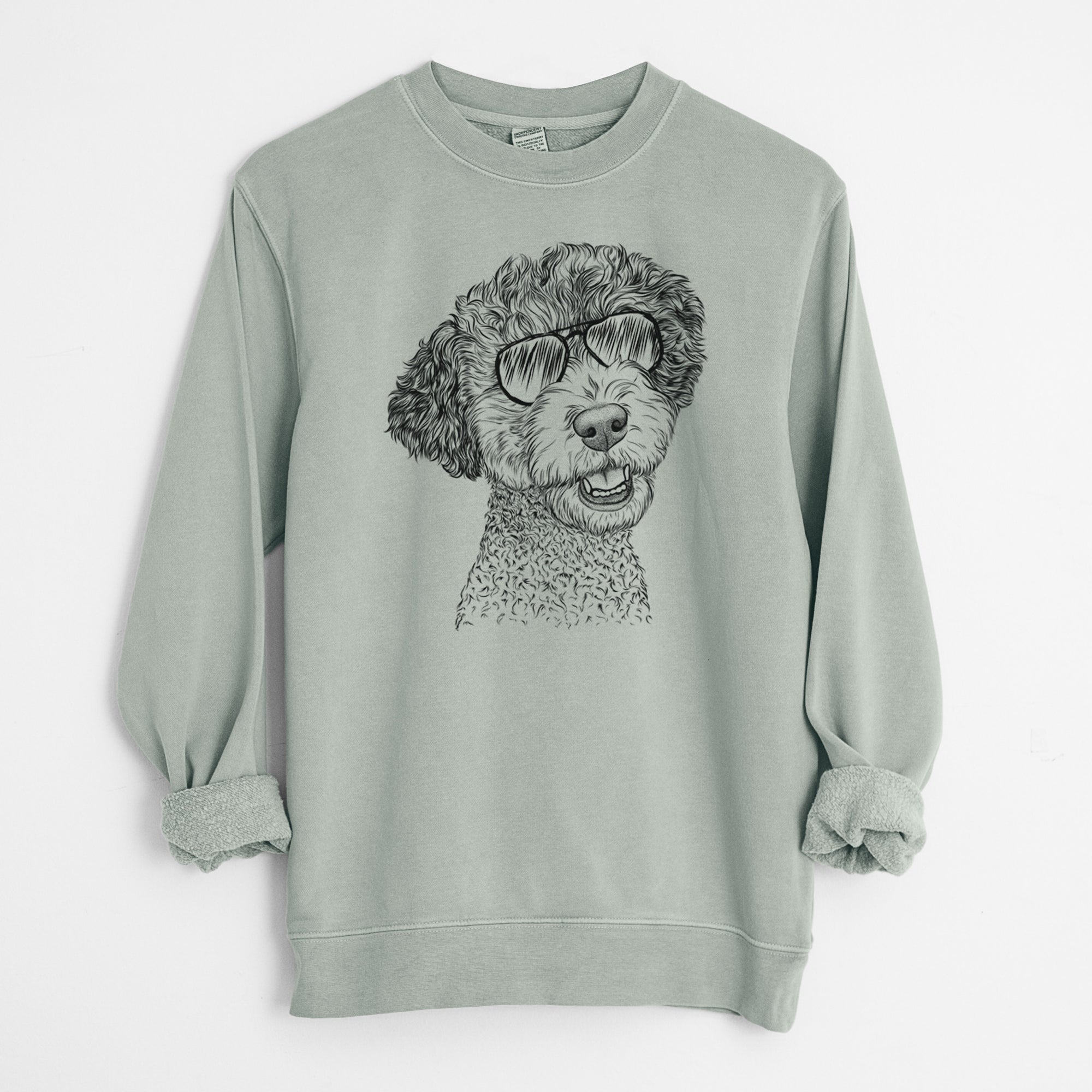 Aviator Skipper the Twoodle - Unisex Pigment Dyed Crew Sweatshirt