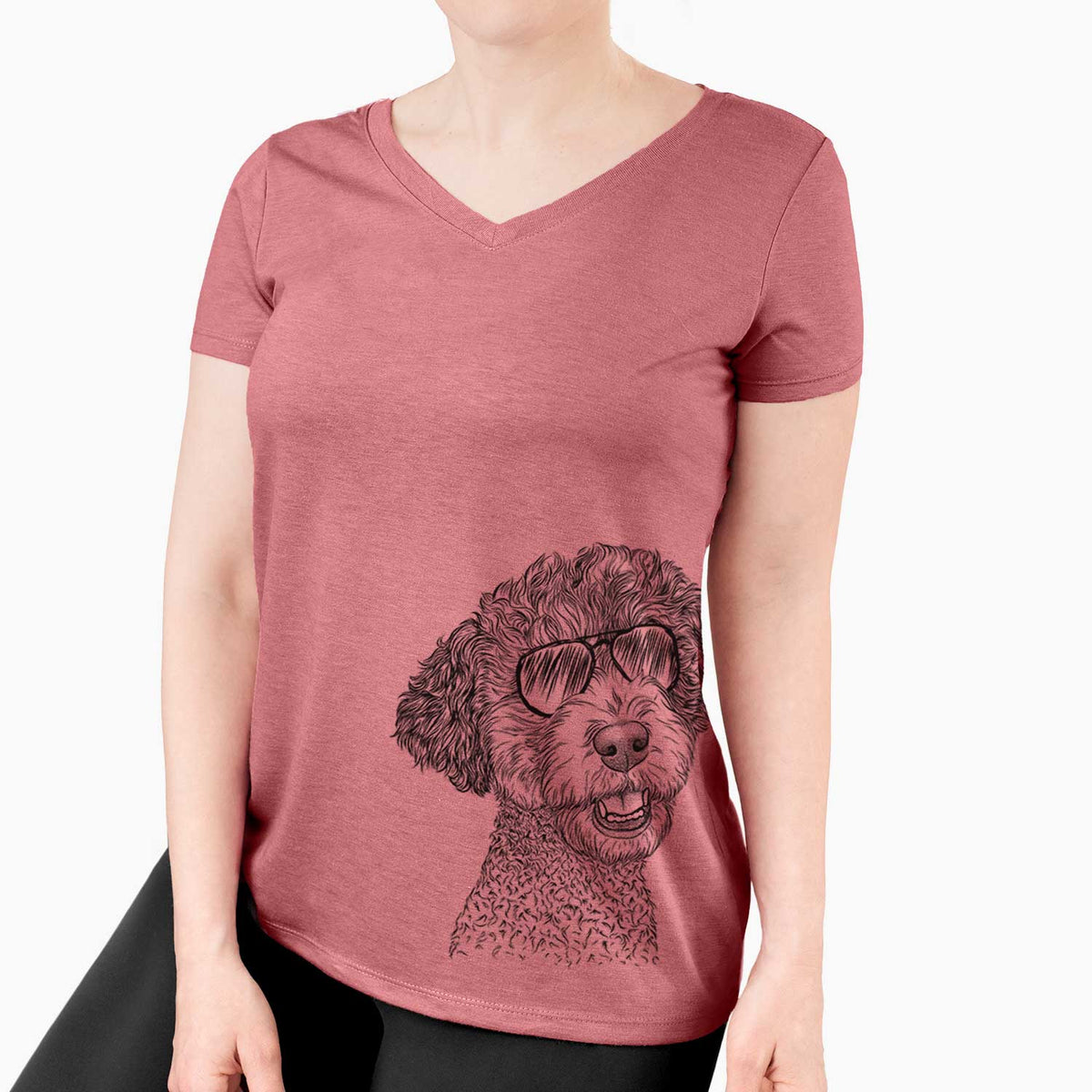 Aviator Skipper the Twoodle - Women's V-neck Shirt