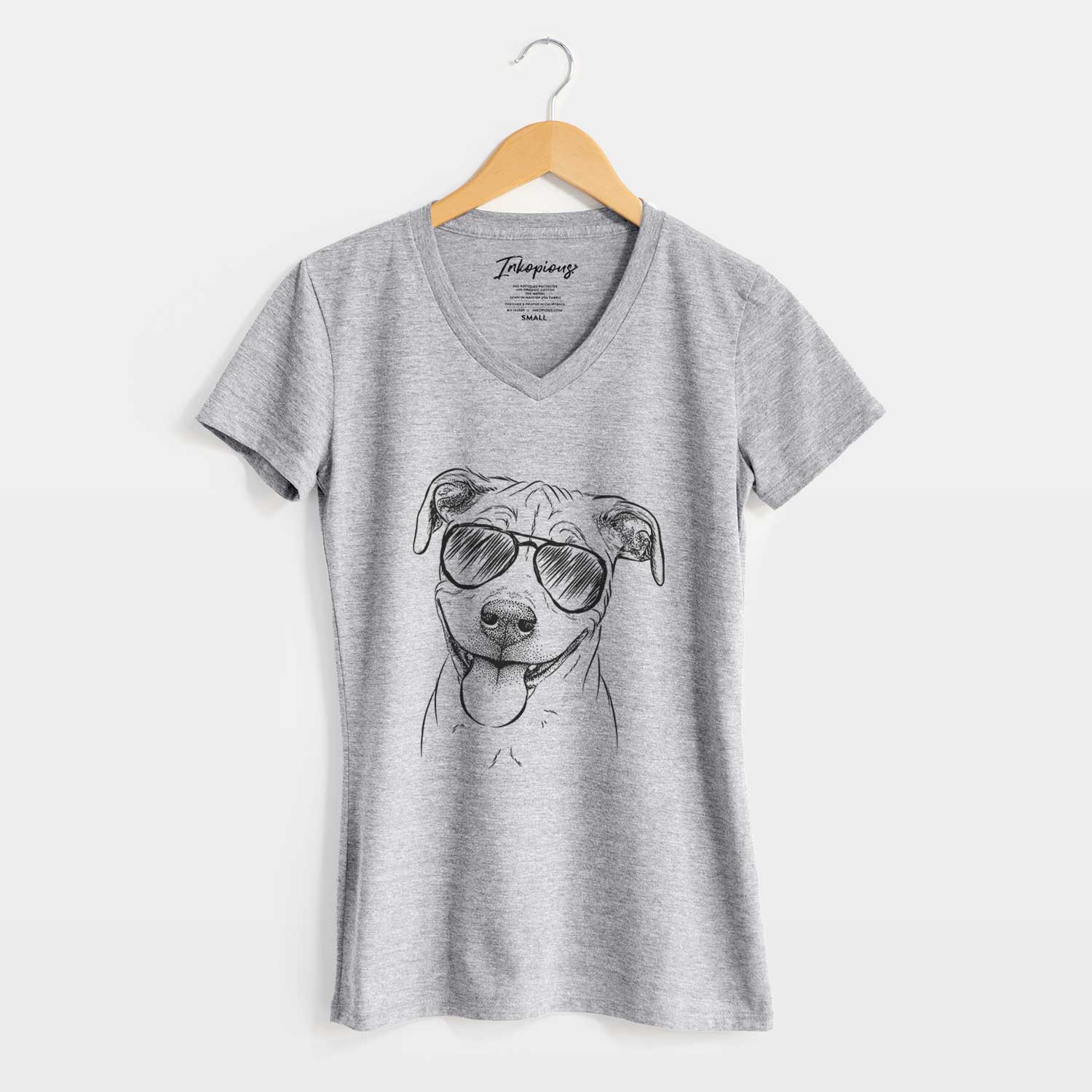 Aviator Skye the Pitweiler - Women's V-neck Shirt