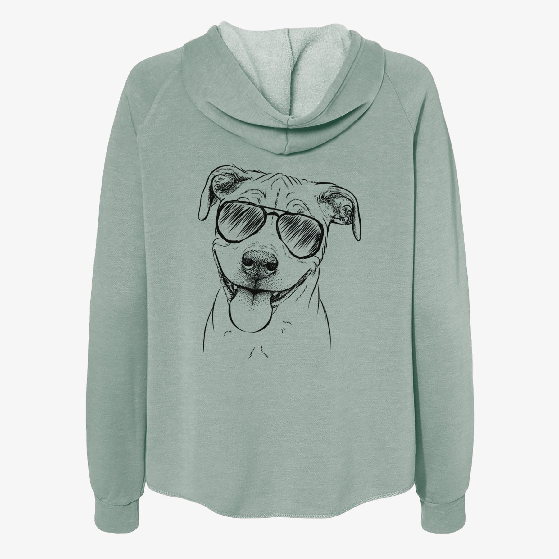 Skye the Pitweiler - Women's Cali Wave Zip-Up Sweatshirt