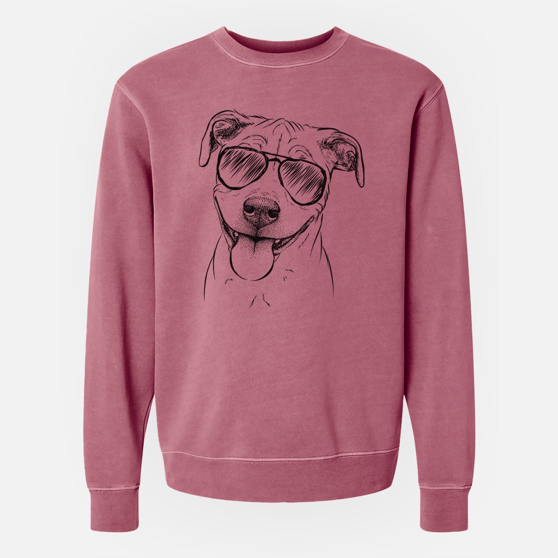 Aviator Skye the Pitweiler - Unisex Pigment Dyed Crew Sweatshirt