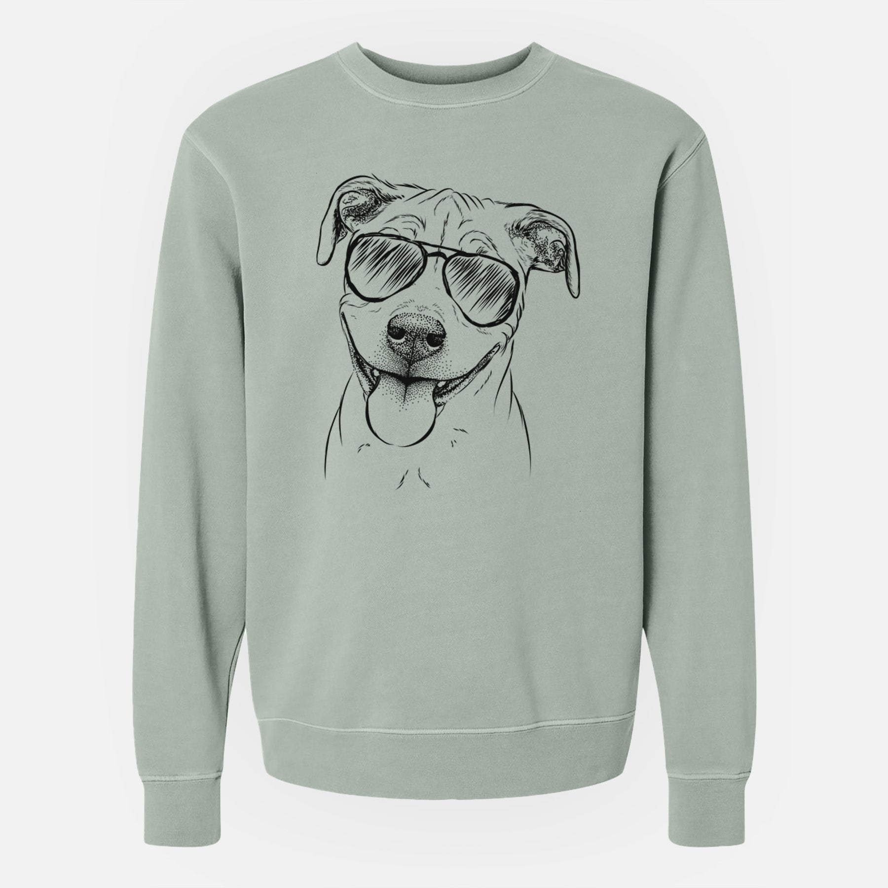 Aviator Skye the Pitweiler - Unisex Pigment Dyed Crew Sweatshirt