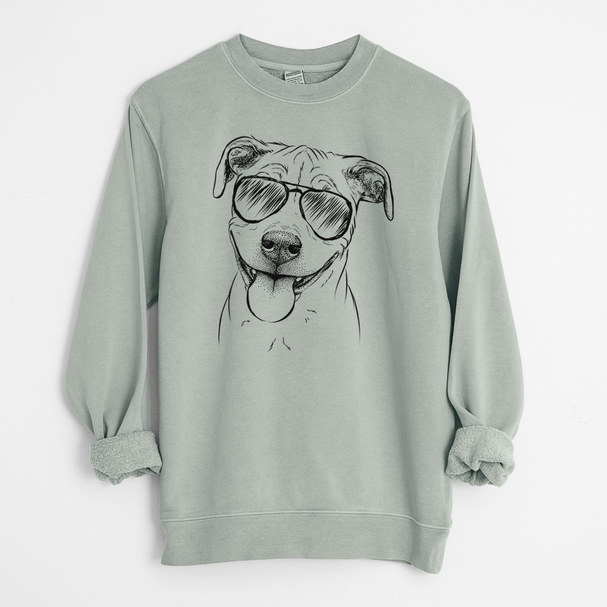 Aviator Skye the Pitweiler - Unisex Pigment Dyed Crew Sweatshirt