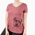 Aviator Skye the Pitweiler - Women's V-neck Shirt