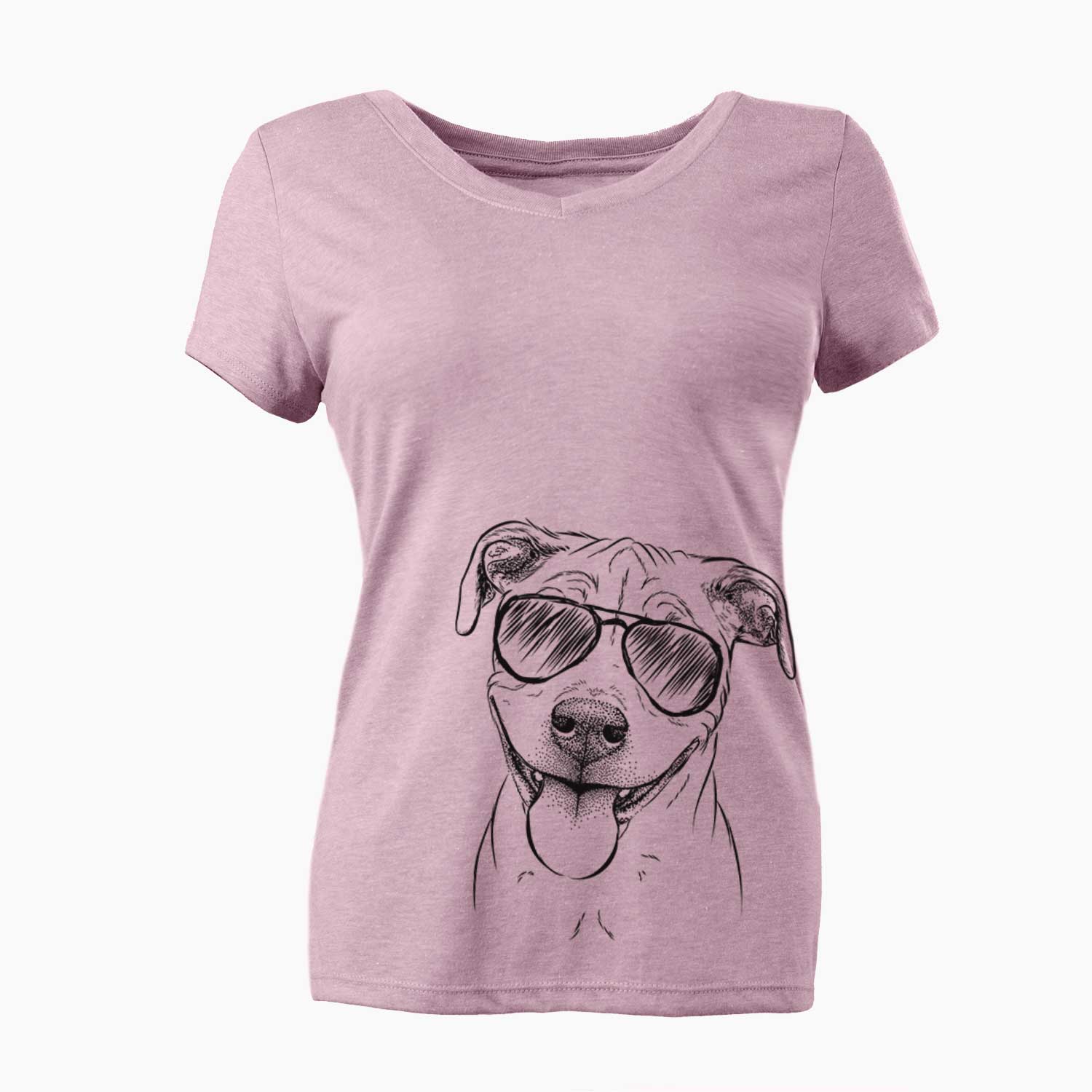 Aviator Skye the Pitweiler - Women's V-neck Shirt