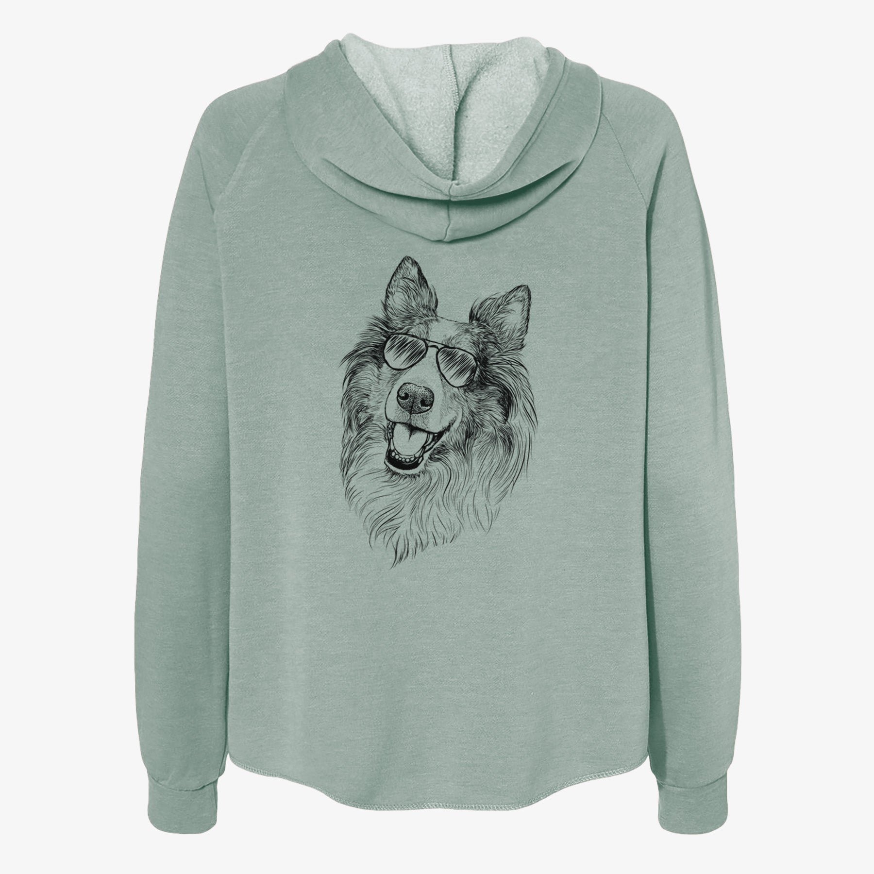 Skylar the Shetland Sheepdog - Women's Cali Wave Zip-Up Sweatshirt