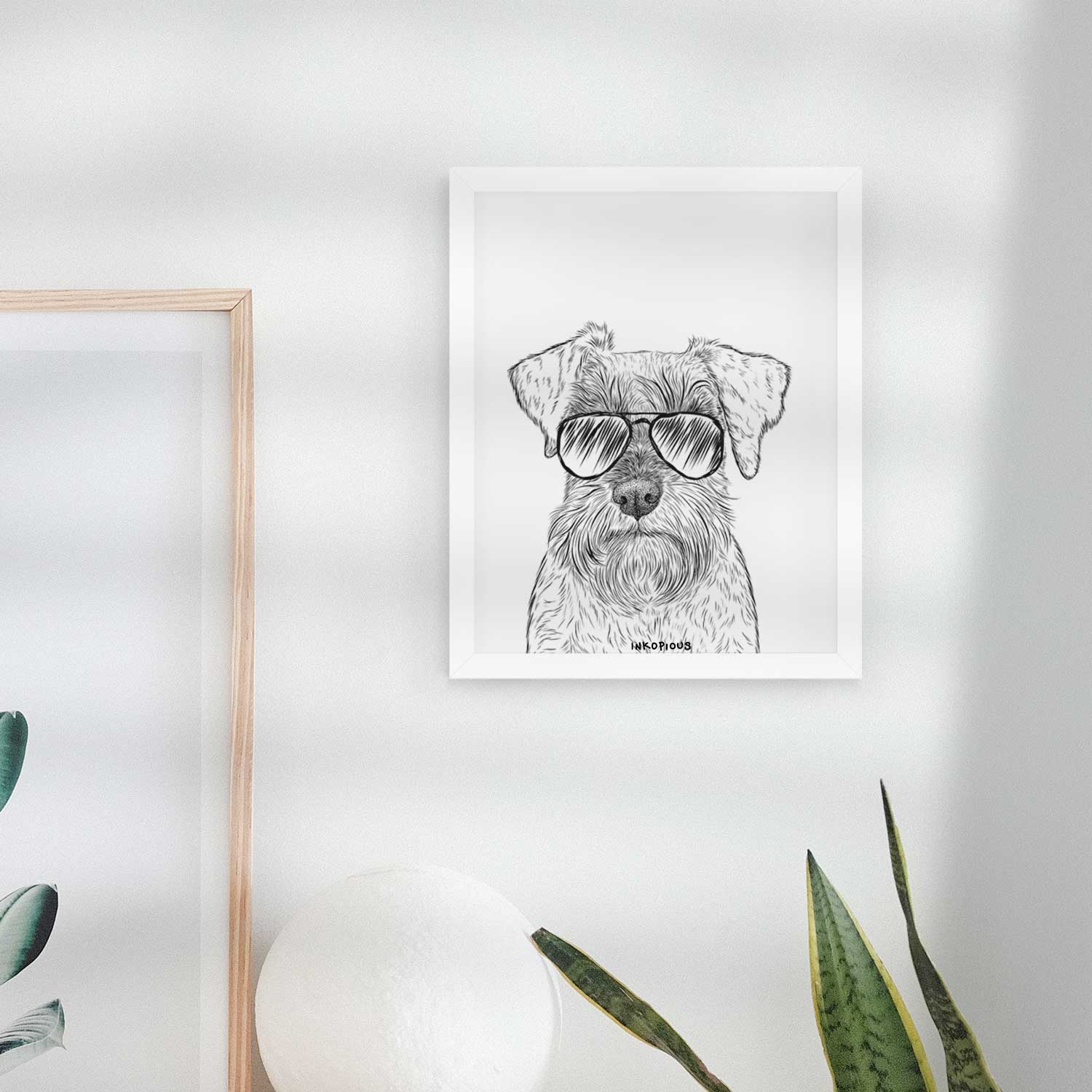 Smokey the Miniature Schnauzer Art Print