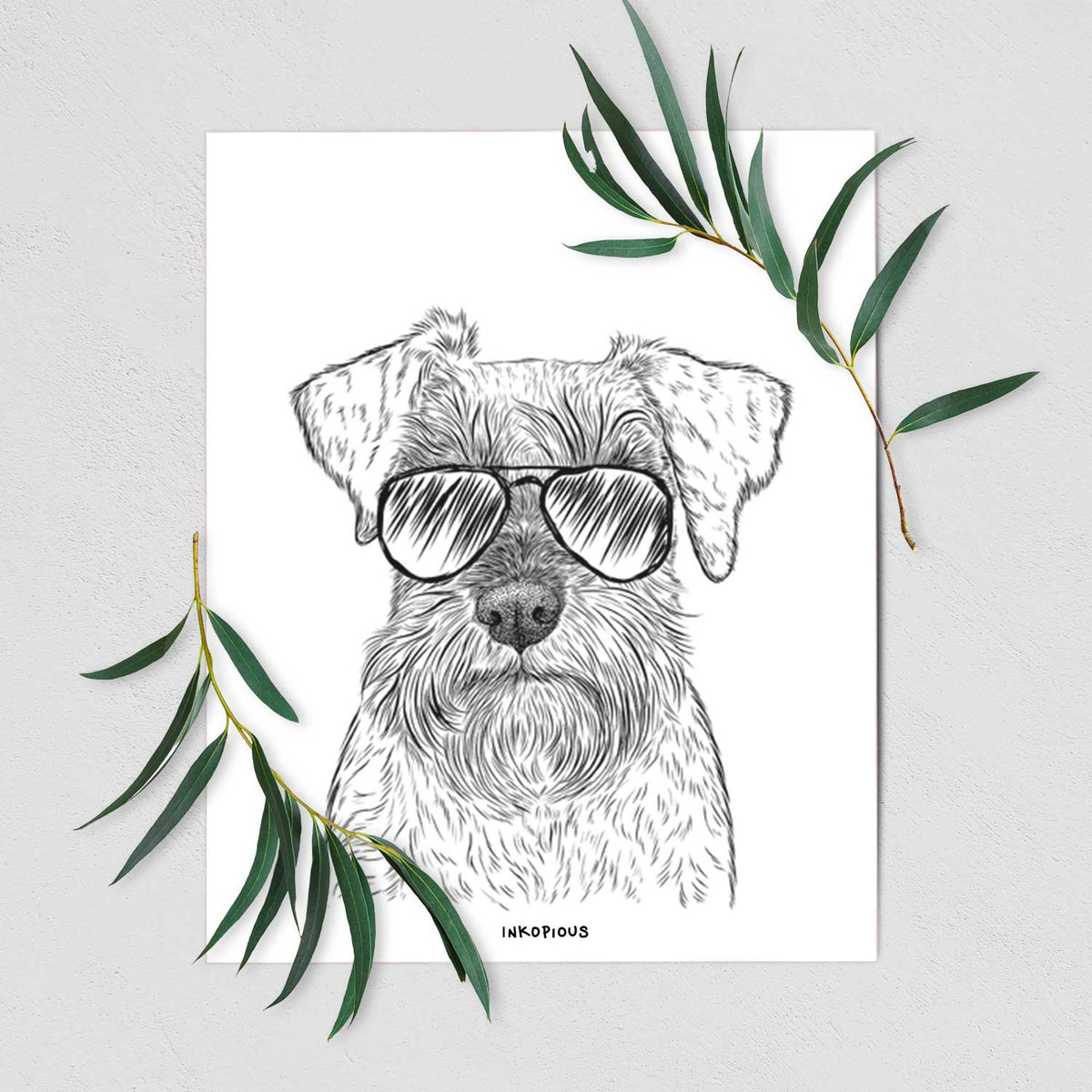 Smokey the Miniature Schnauzer Art Print
