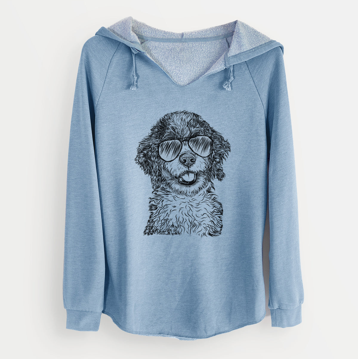 Aviator Smoky the Bernedoodle Puppy - Cali Wave Hooded Sweatshirt