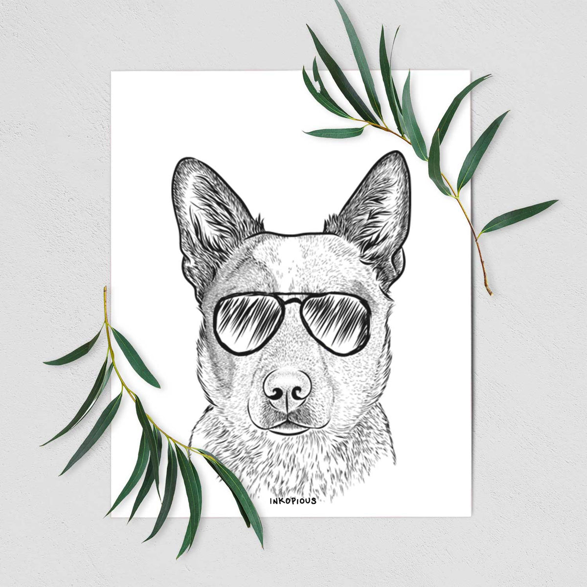 Snap the Australian Cattle Dog Art Print