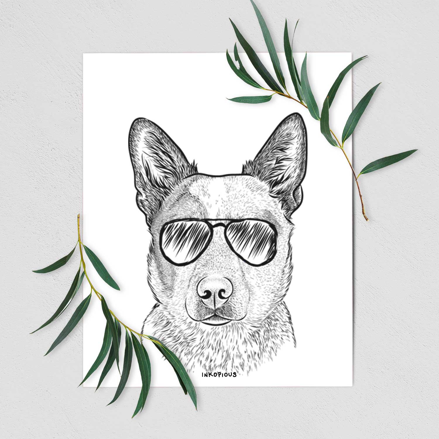 Snap the Australian Cattle Dog Art Print