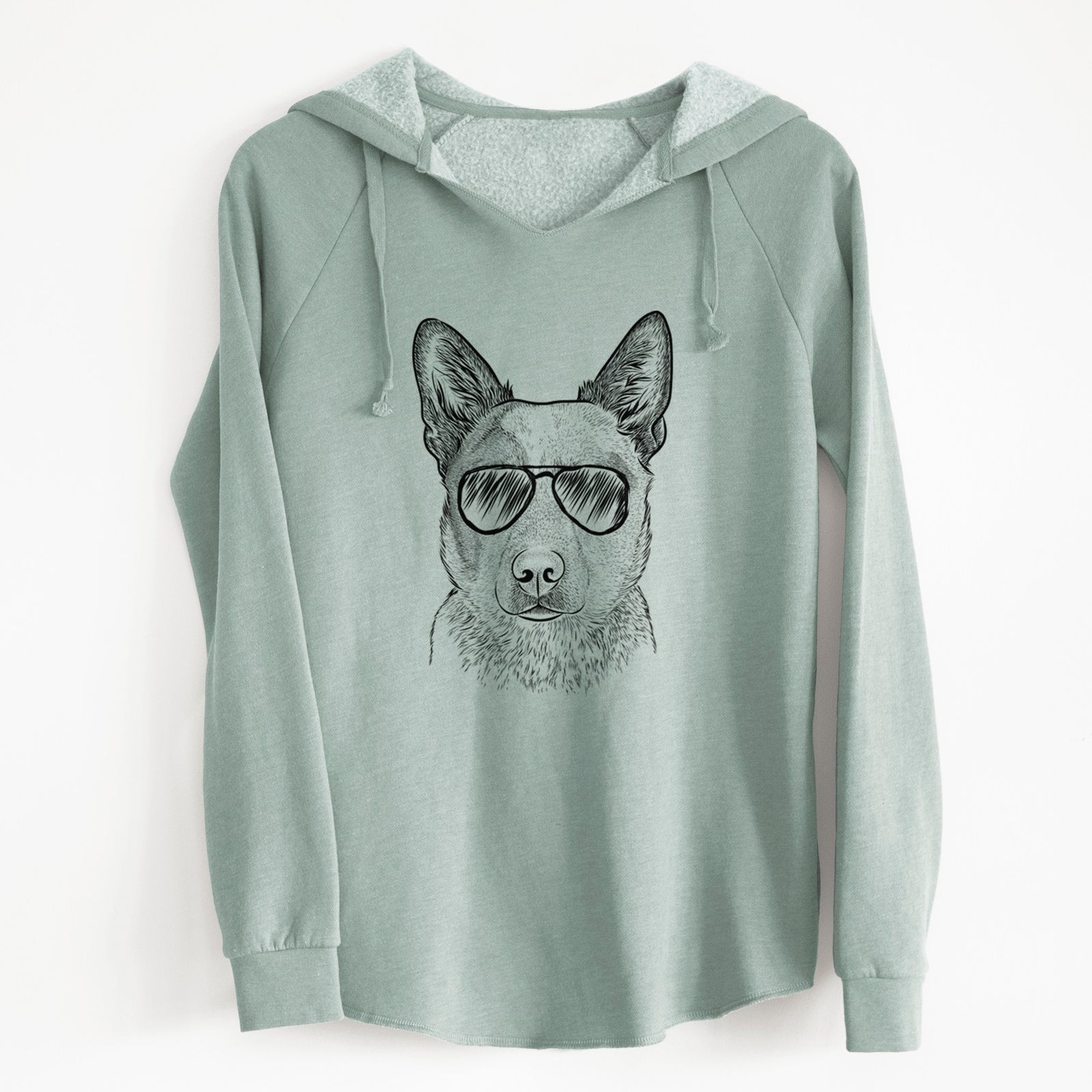 Aviator Snap the Australian Cattle Dog - Cali Wave Hooded Sweatshirt