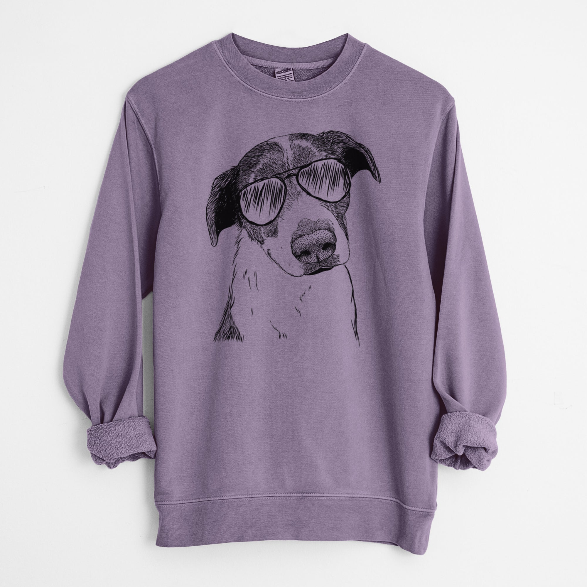 Aviator Sophia the Mixed Breed - Unisex Pigment Dyed Crew Sweatshirt