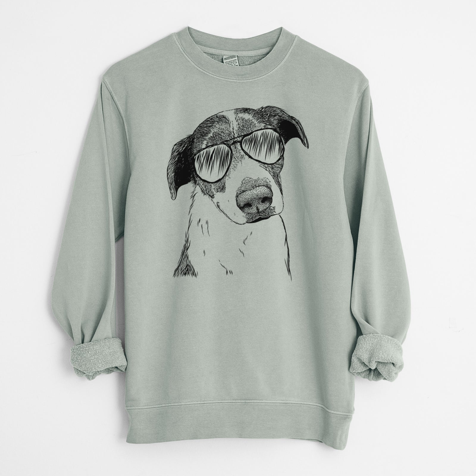 Aviator Sophia the Mixed Breed - Unisex Pigment Dyed Crew Sweatshirt