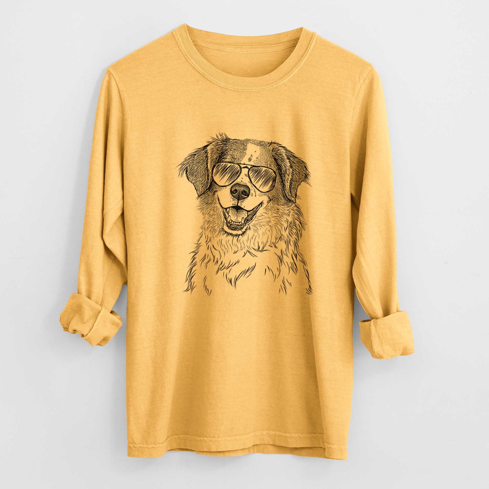 Aviators Sophie the Brittany Beagle Mix - Heavyweight 100% Cotton Long Sleeve