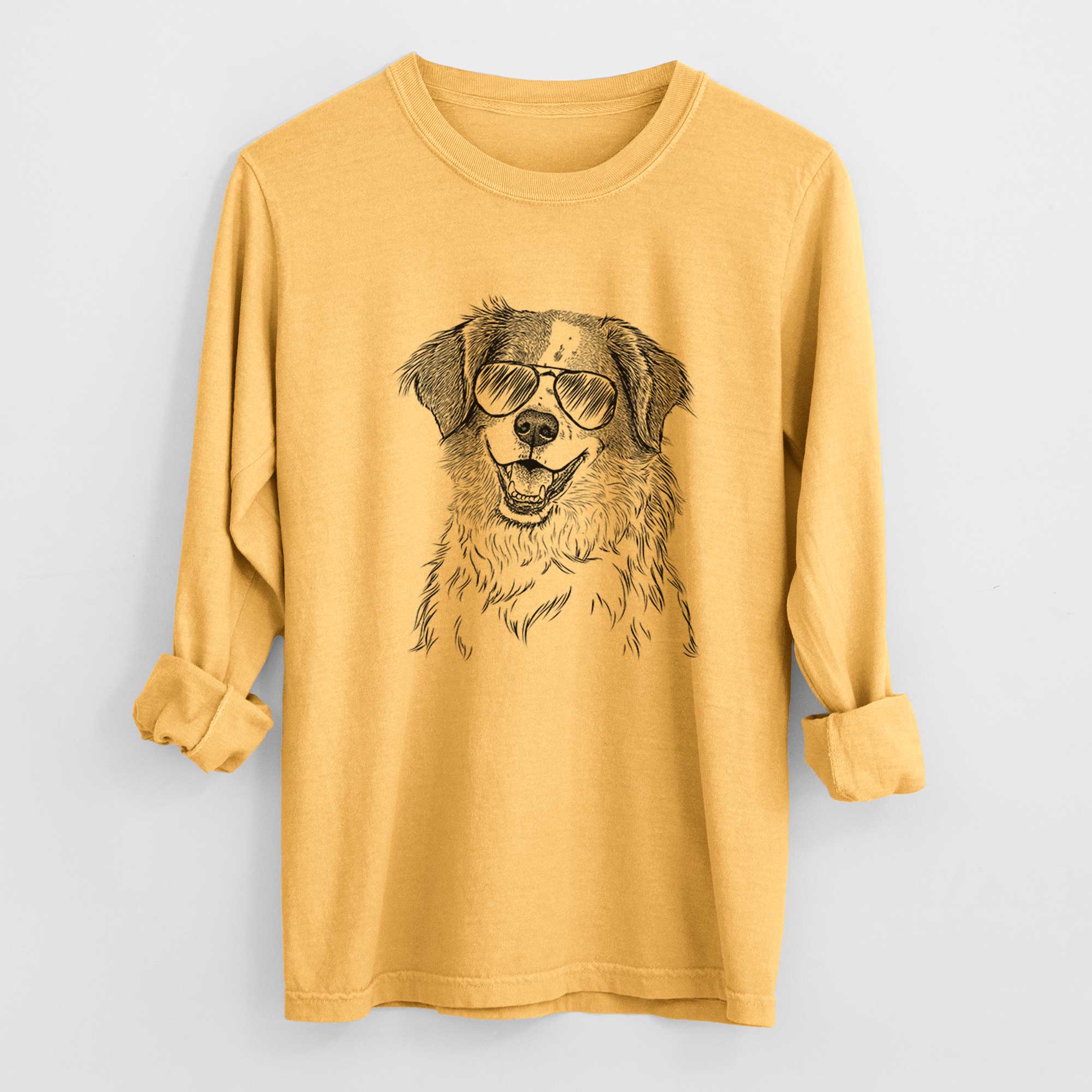 Aviators Sophie the Brittany Beagle Mix - Heavyweight 100% Cotton Long Sleeve