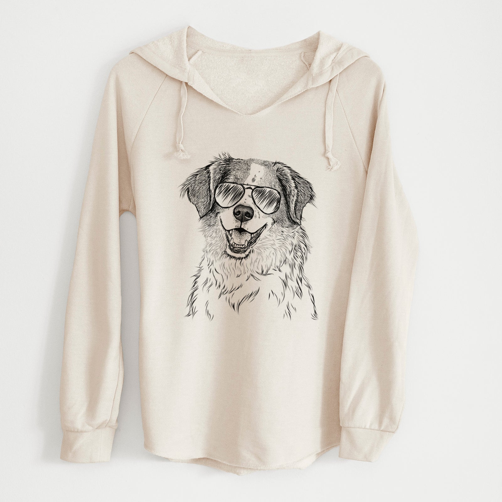 Aviator Sophie the Brittany Beagle Mix - Cali Wave Hooded Sweatshirt