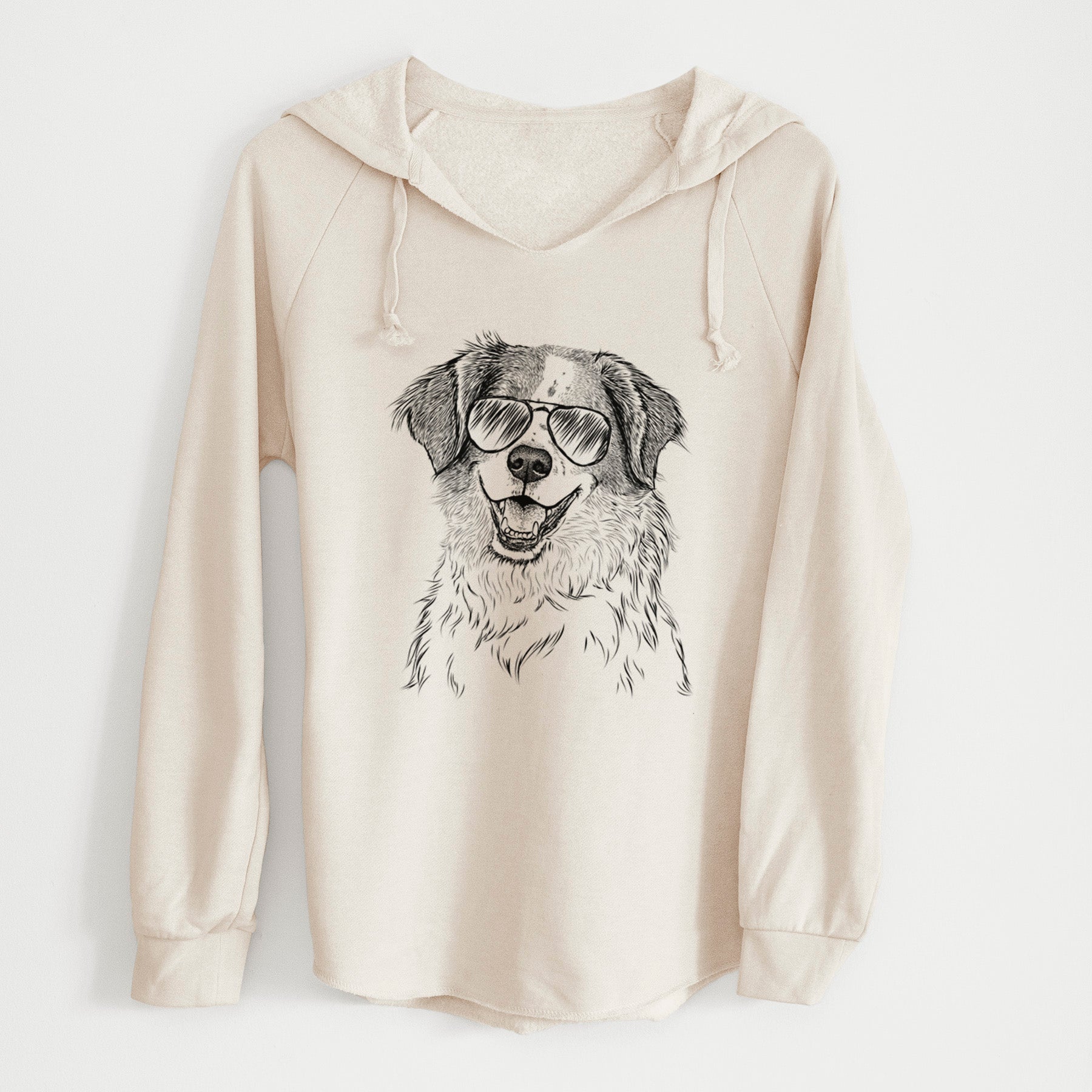Aviator Sophie the Brittany Beagle Mix - Cali Wave Hooded Sweatshirt