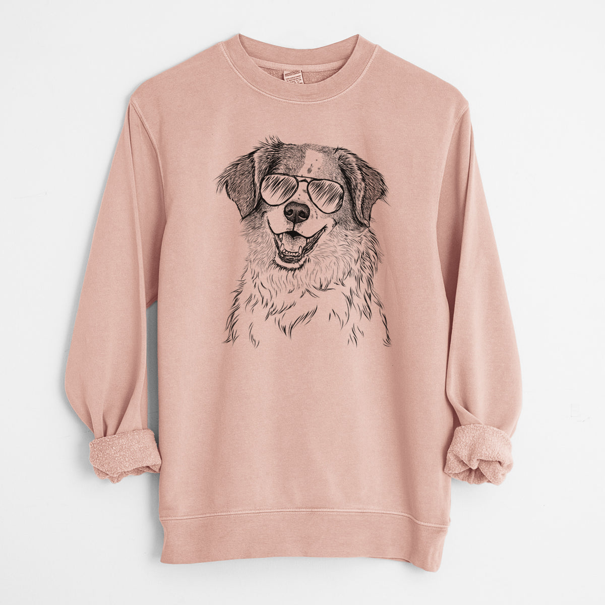 Aviator Sophie the Brittany Beagle Mix - Unisex Pigment Dyed Crew Sweatshirt