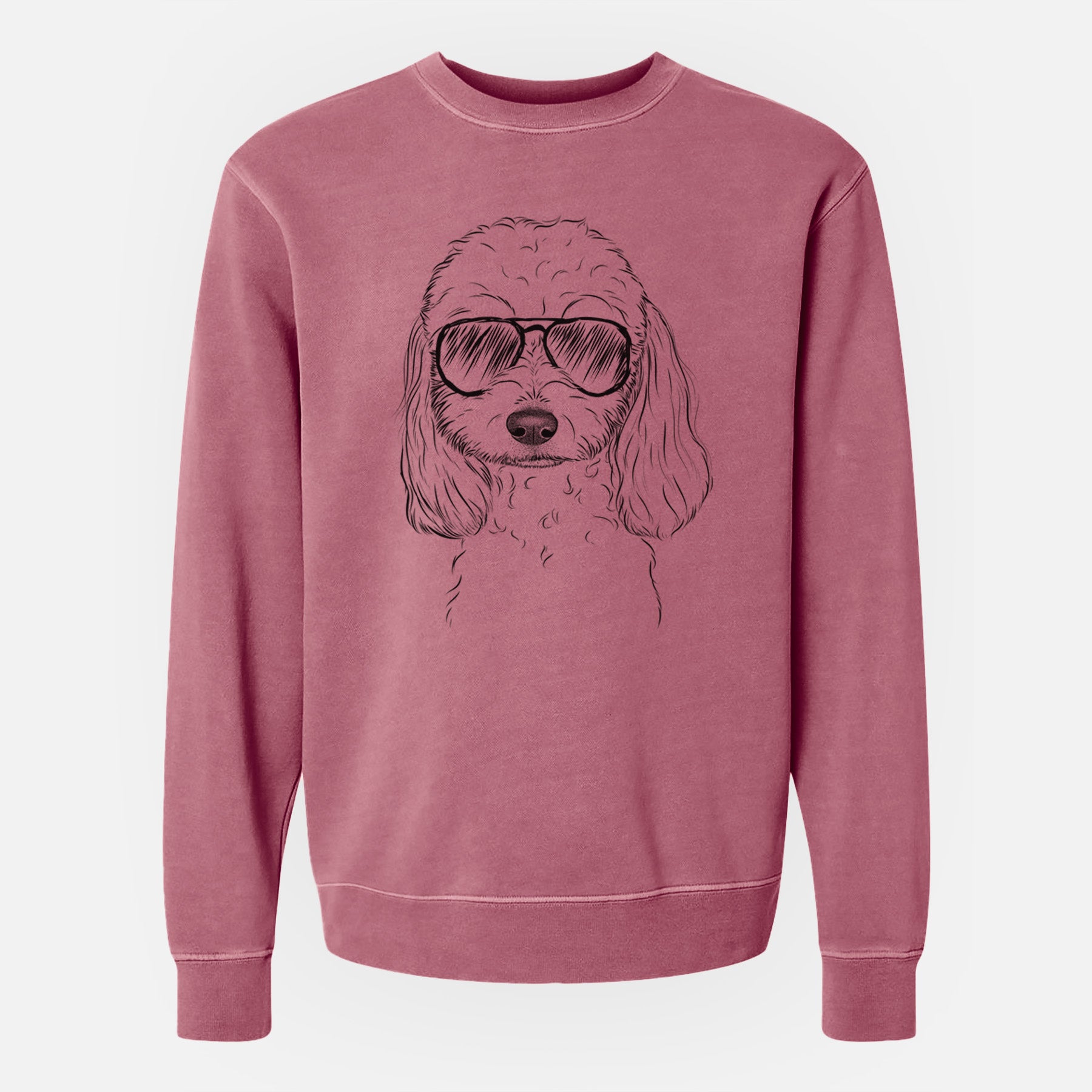 Aviator Sophie the Coton de Tulear - Unisex Pigment Dyed Crew Sweatshirt
