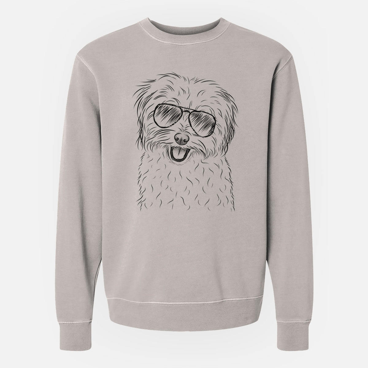 Aviator Sophie Quinn the Havanese - Unisex Pigment Dyed Crew Sweatshirt