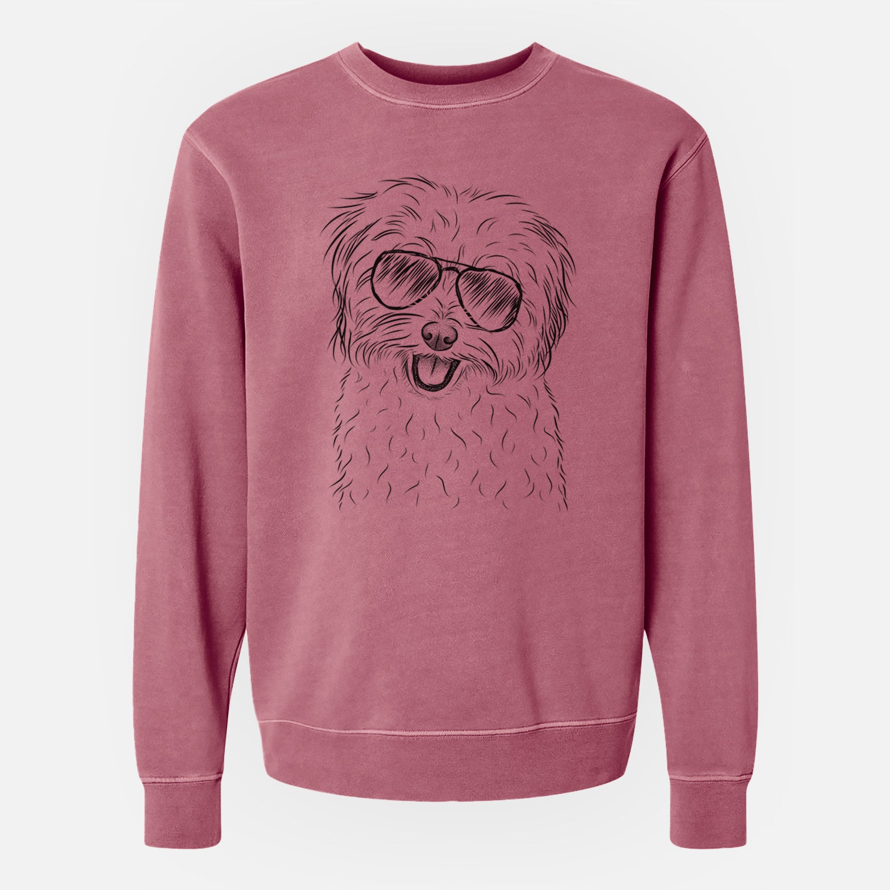 Aviator Sophie Quinn the Havanese - Unisex Pigment Dyed Crew Sweatshirt