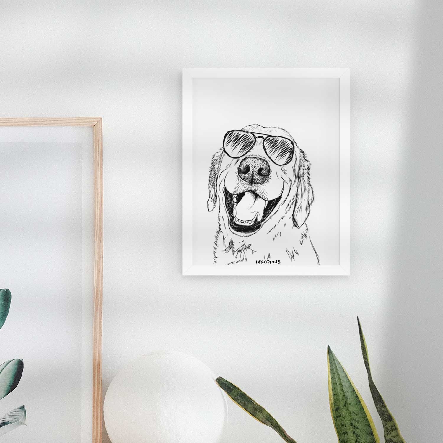 Spanky the Golden Retriever Art Print