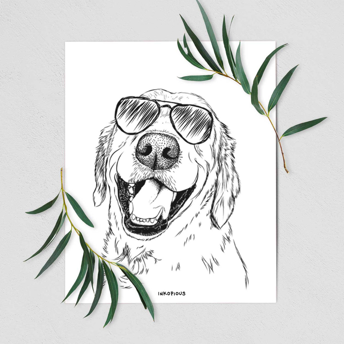 Spanky the Golden Retriever Art Print