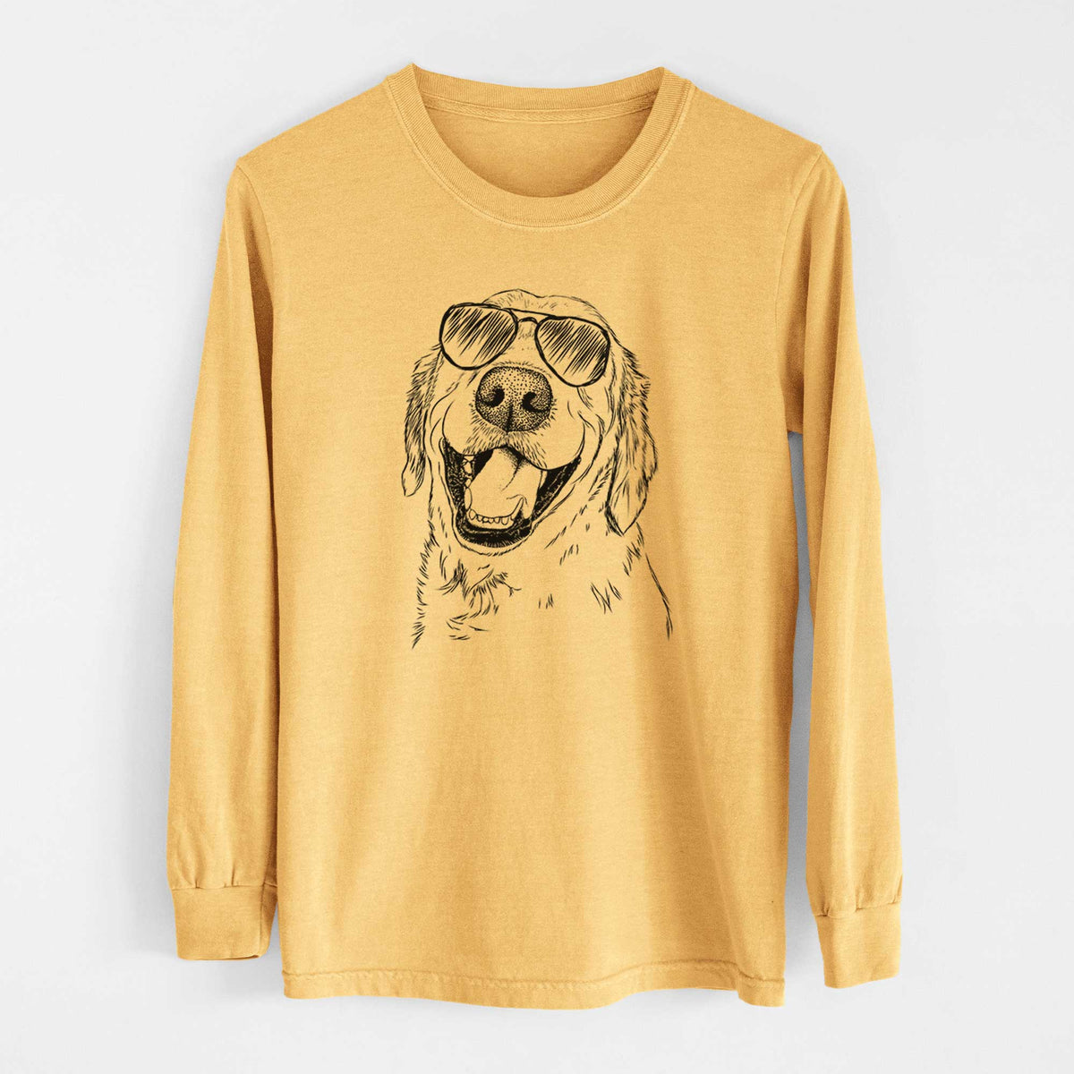 Aviators Spanky the Golden Retriever - Heavyweight 100% Cotton Long Sleeve