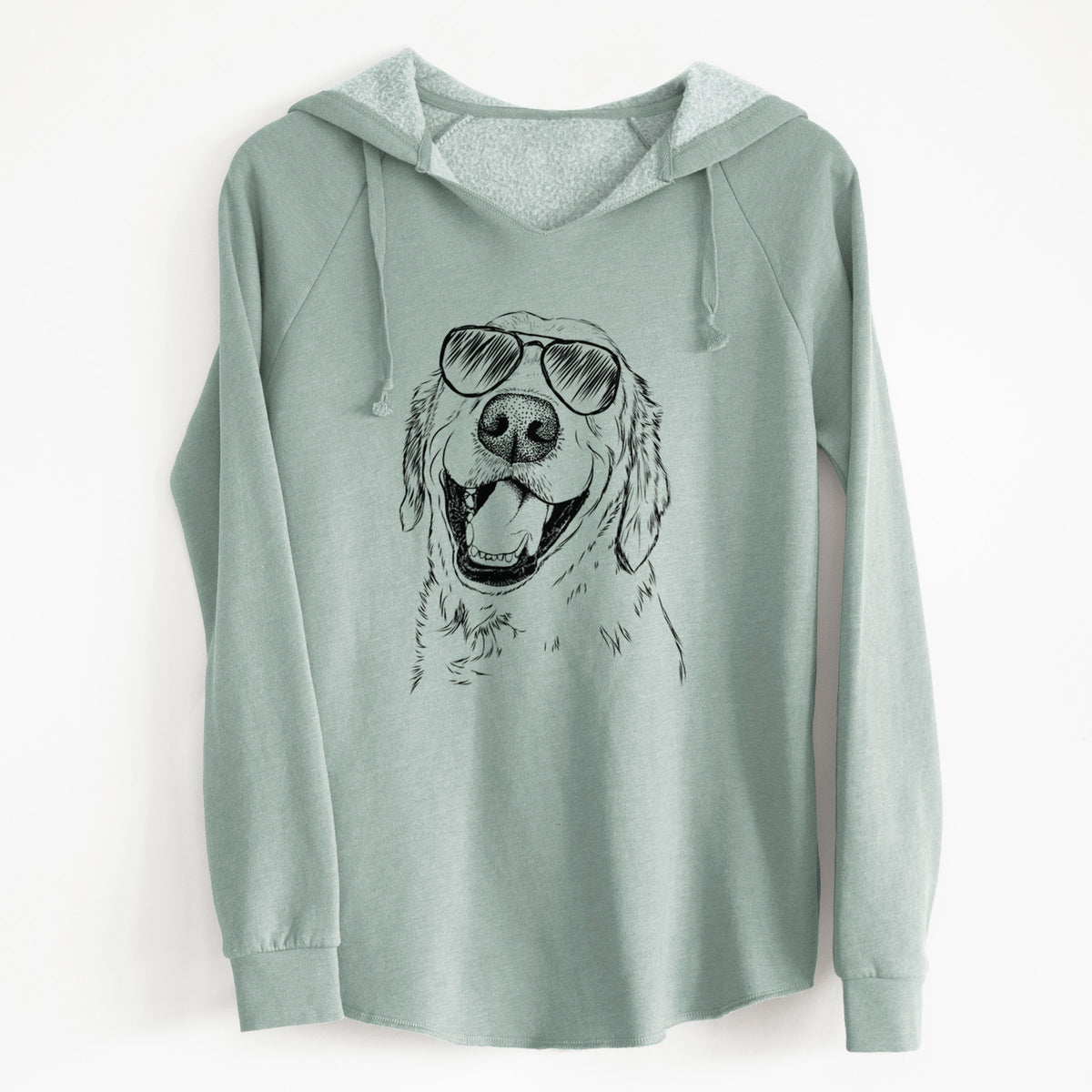 Aviator Spanky the Golden Retriever - Cali Wave Hooded Sweatshirt