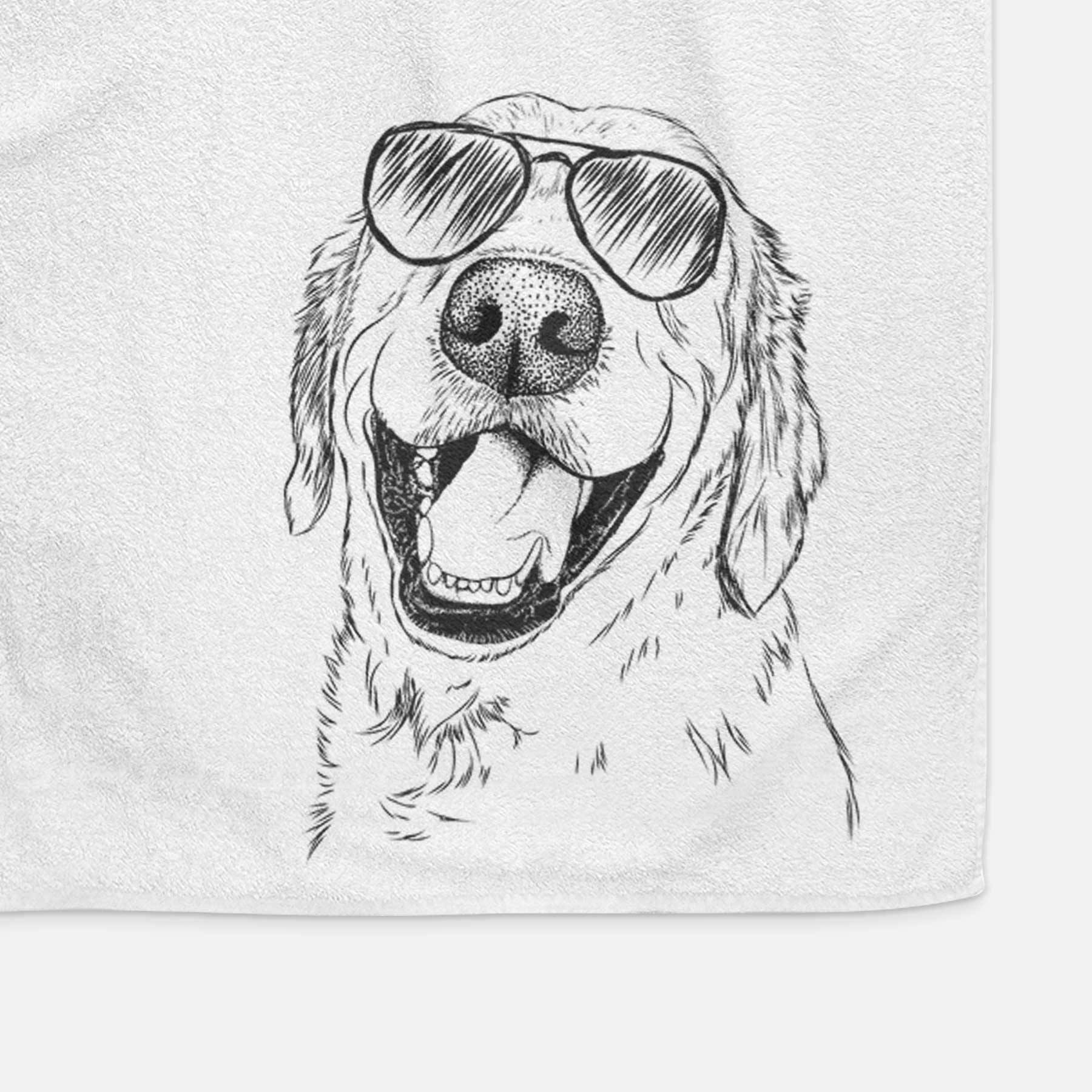 Spanky the Golden Retriever Decorative Hand Towel