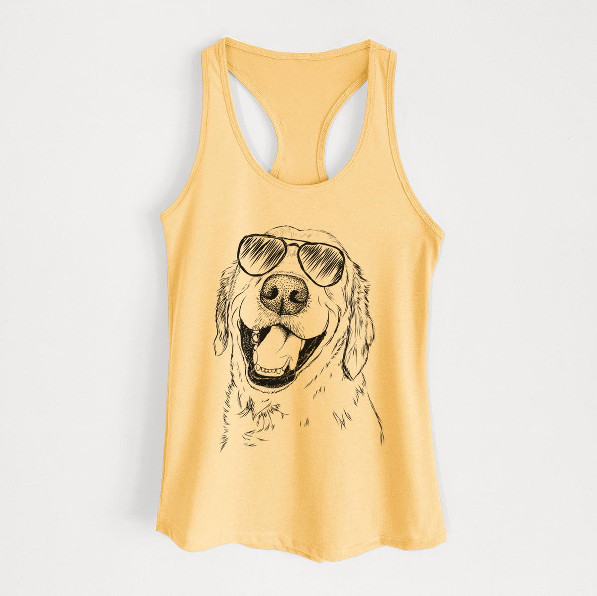 Spanky the Golden Retriever - Women's Racerback Tanktop