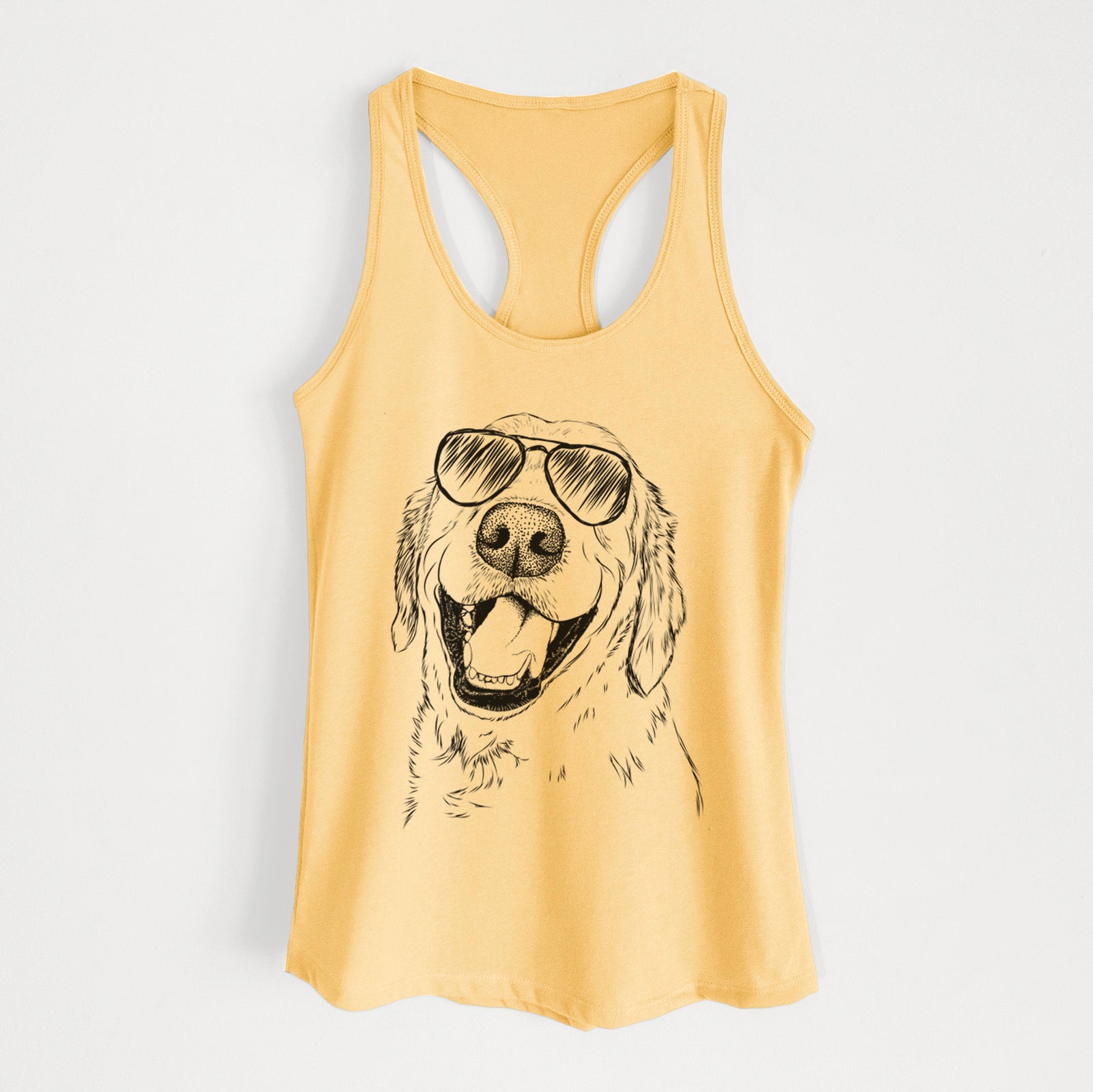 Spanky the Golden Retriever - Women's Racerback Tanktop