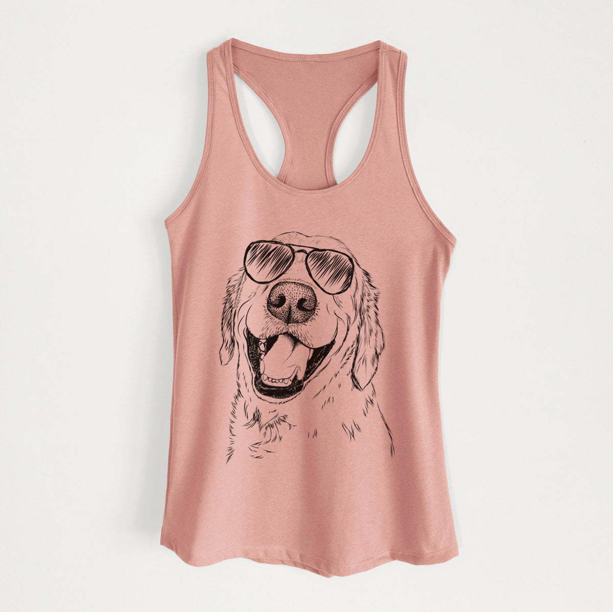 Spanky the Golden Retriever - Women's Racerback Tanktop