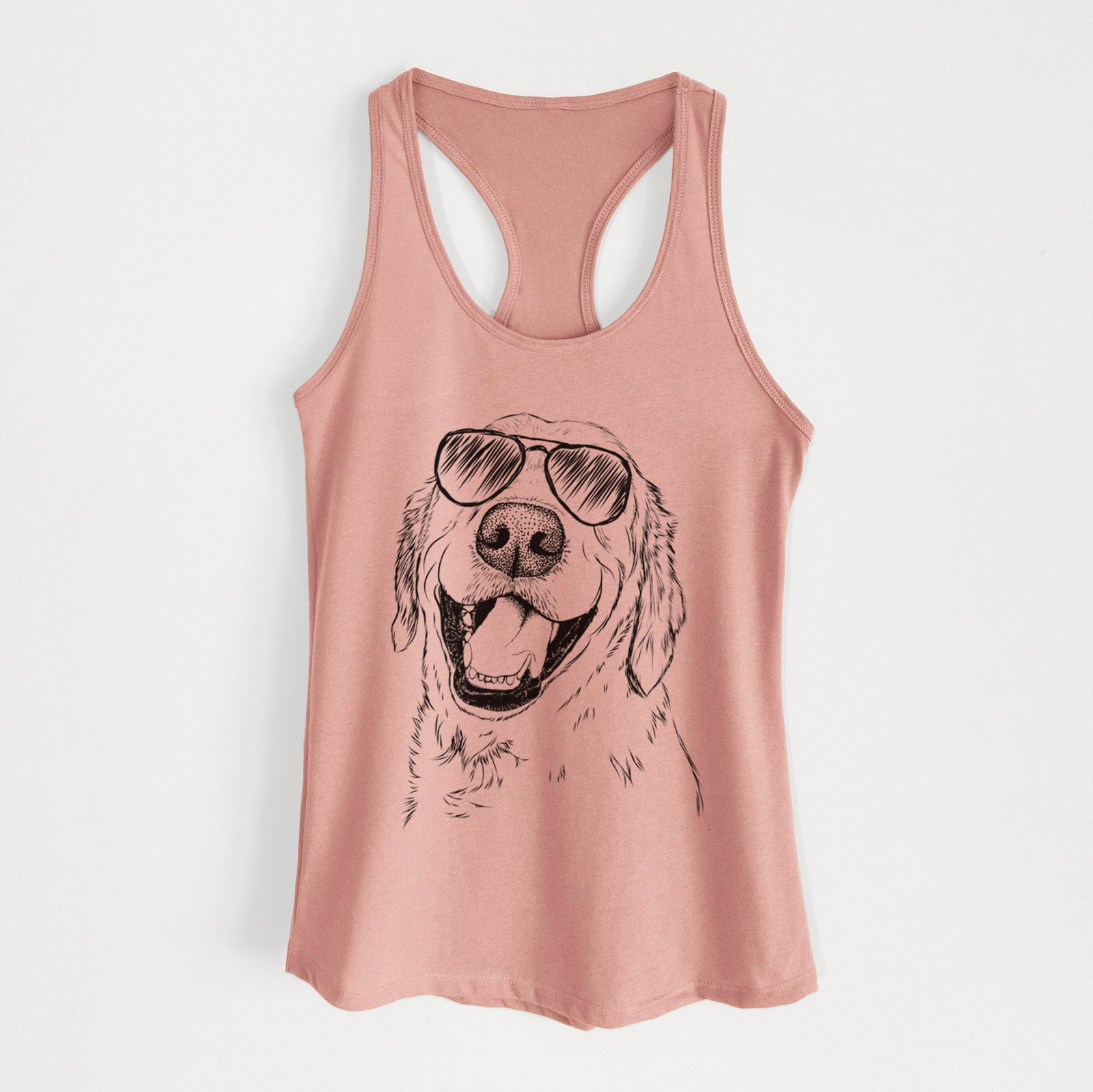 Spanky the Golden Retriever - Women's Racerback Tanktop