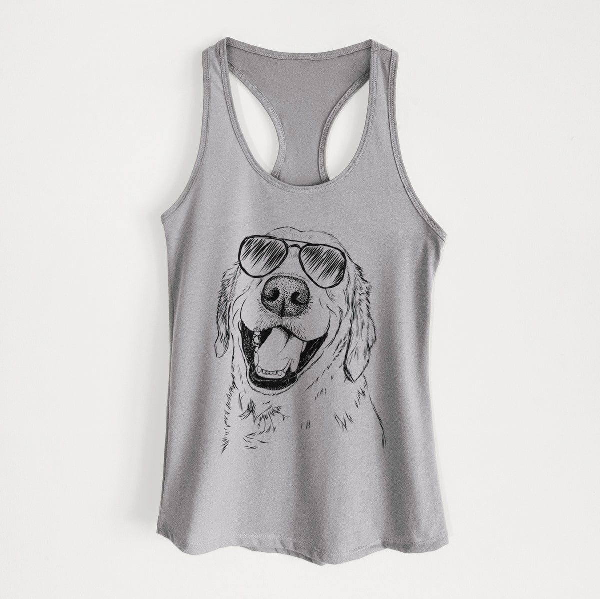 Spanky the Golden Retriever - Women's Racerback Tanktop
